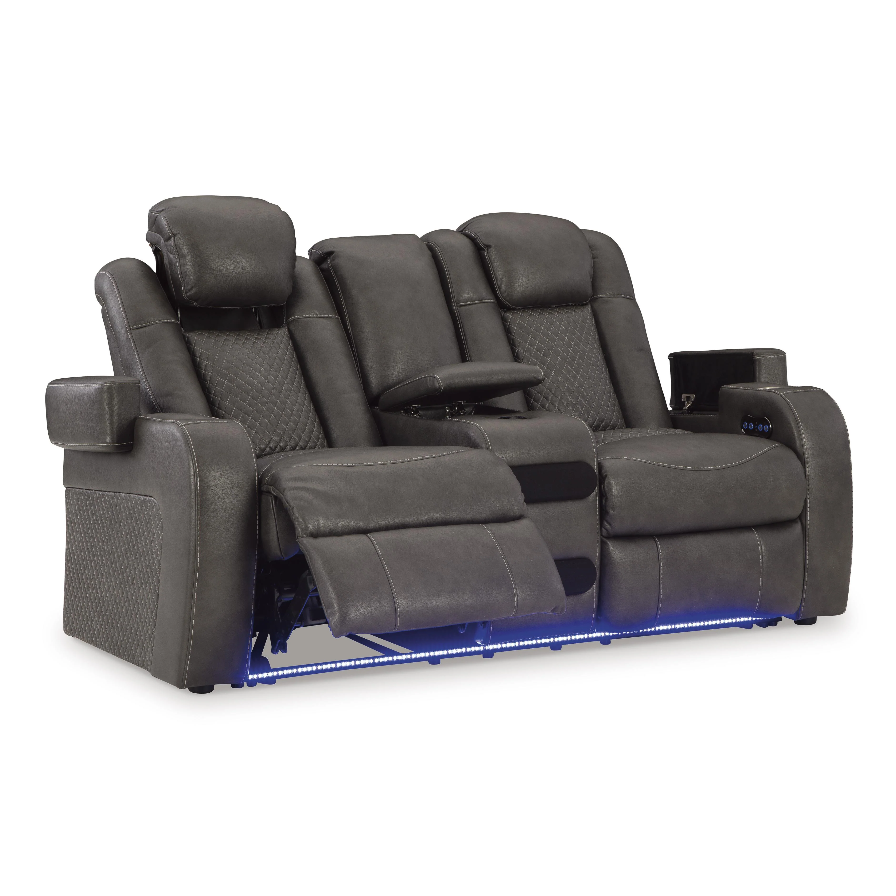 Signature Design by Ashley Fyne-Dyme 3660218 Power Reclining Loveseat with Console and Adjustable Headrest - Image 2