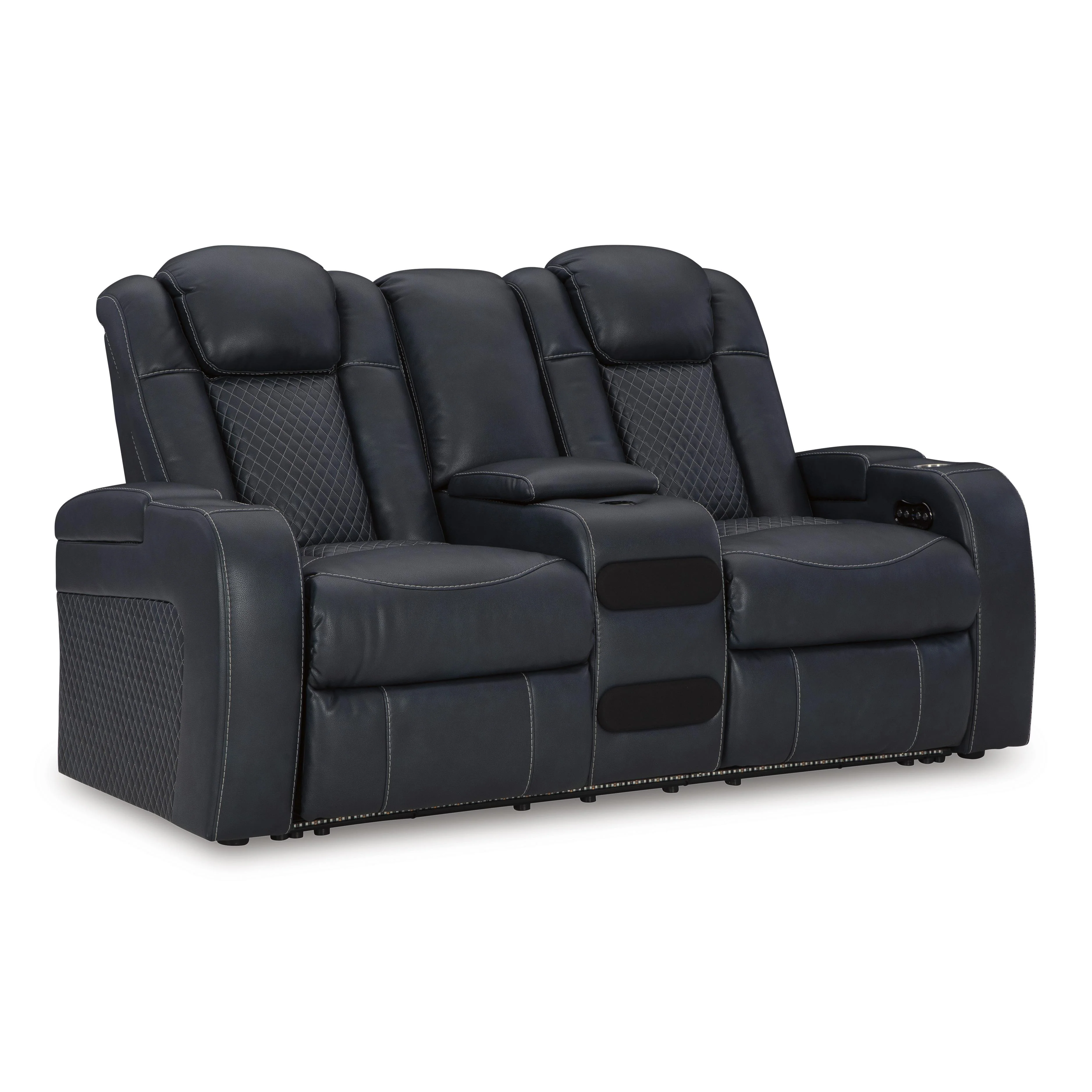 Signature Design by Ashley Fyne-Dyme 3660318 Power Reclining Loveseat with Console and Adjustable Headrest - Image 1