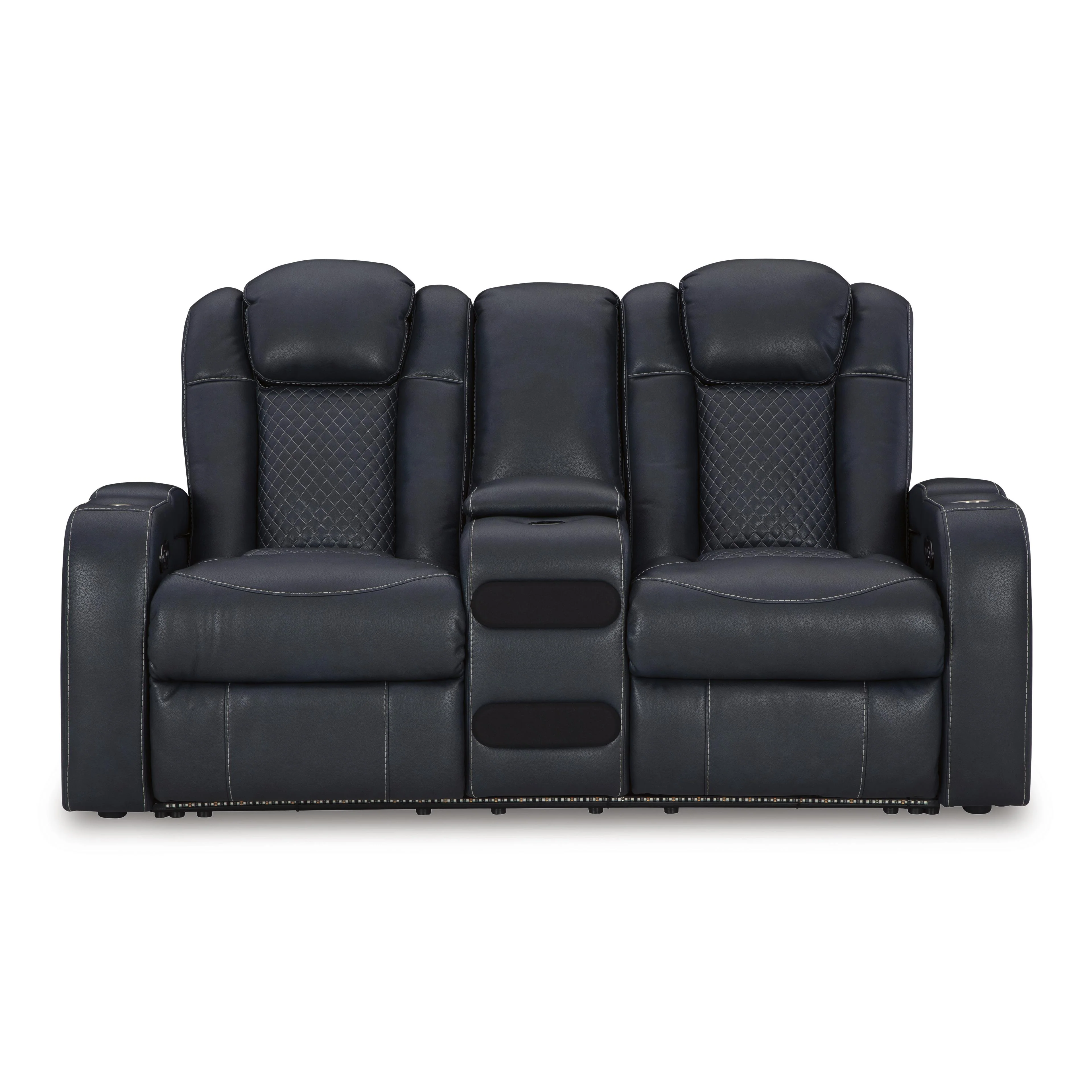 Signature Design by Ashley Fyne-Dyme 3660318 Power Reclining Loveseat with Console and Adjustable Headrest - Image 3