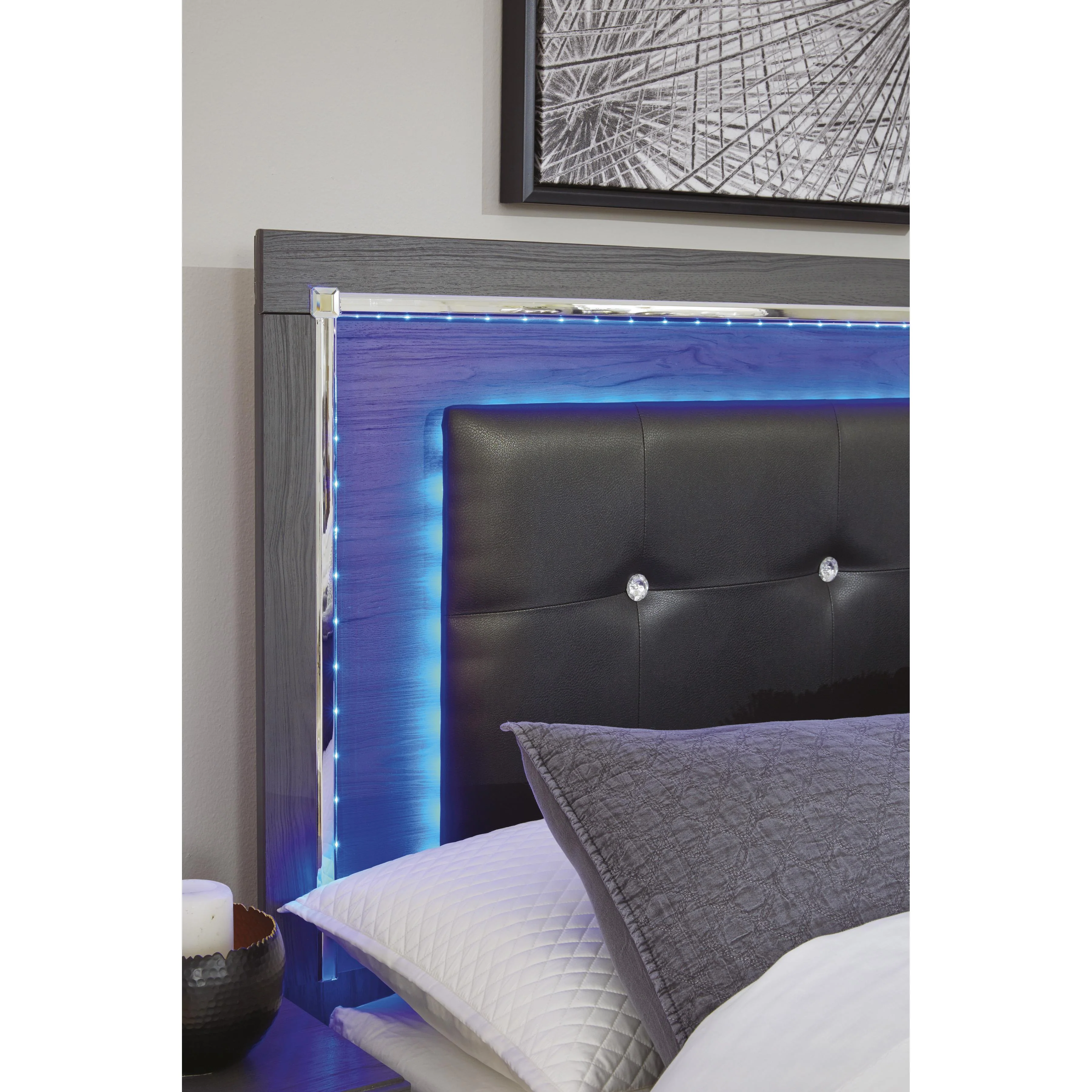 Signature Design by Ashley Lodanna B214-57 Queen Upholstered Panel Headboard - Image 3