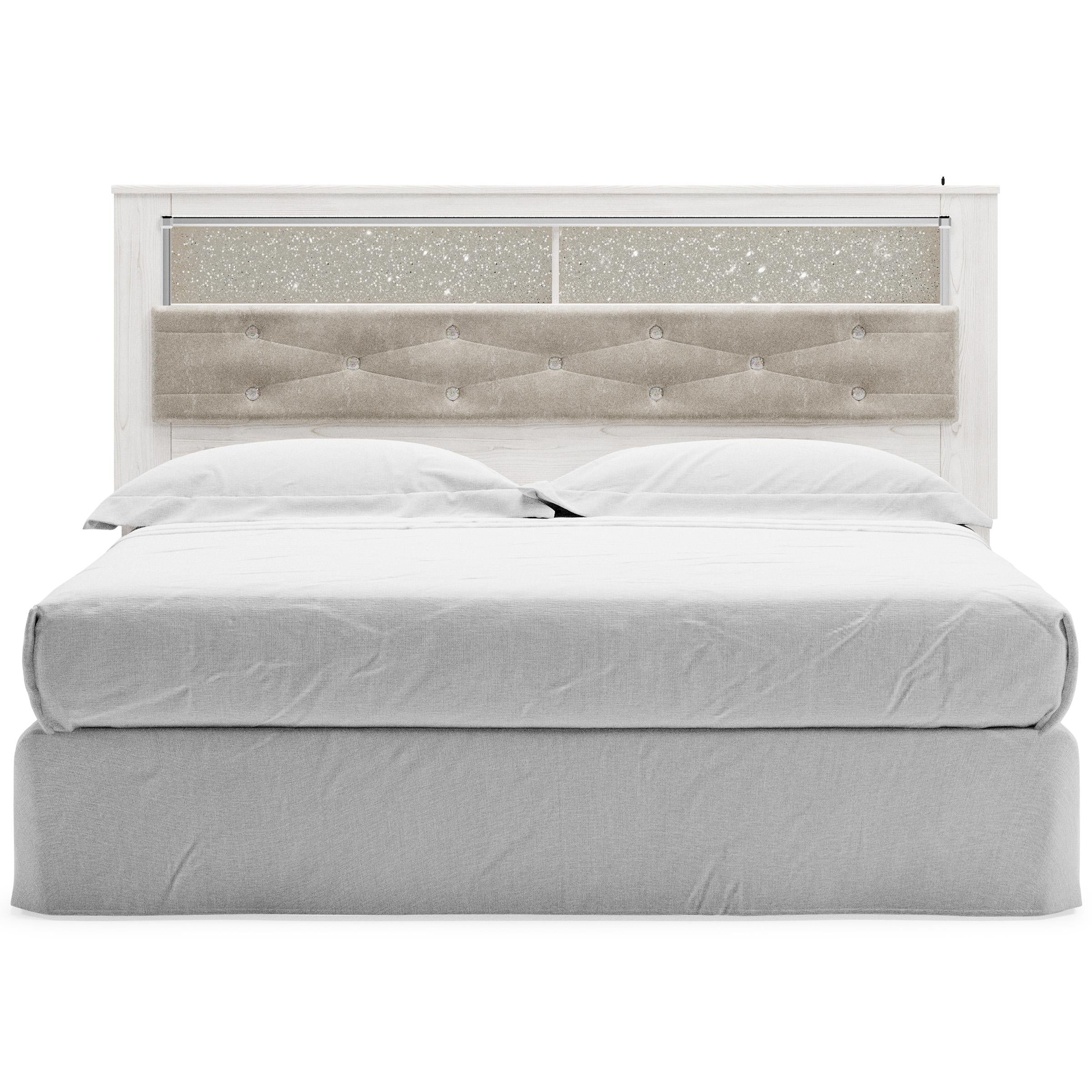 Signature Design by Ashley Altyra B2640-69 King Upholstered Panel Bookcase Headboard - Image 3