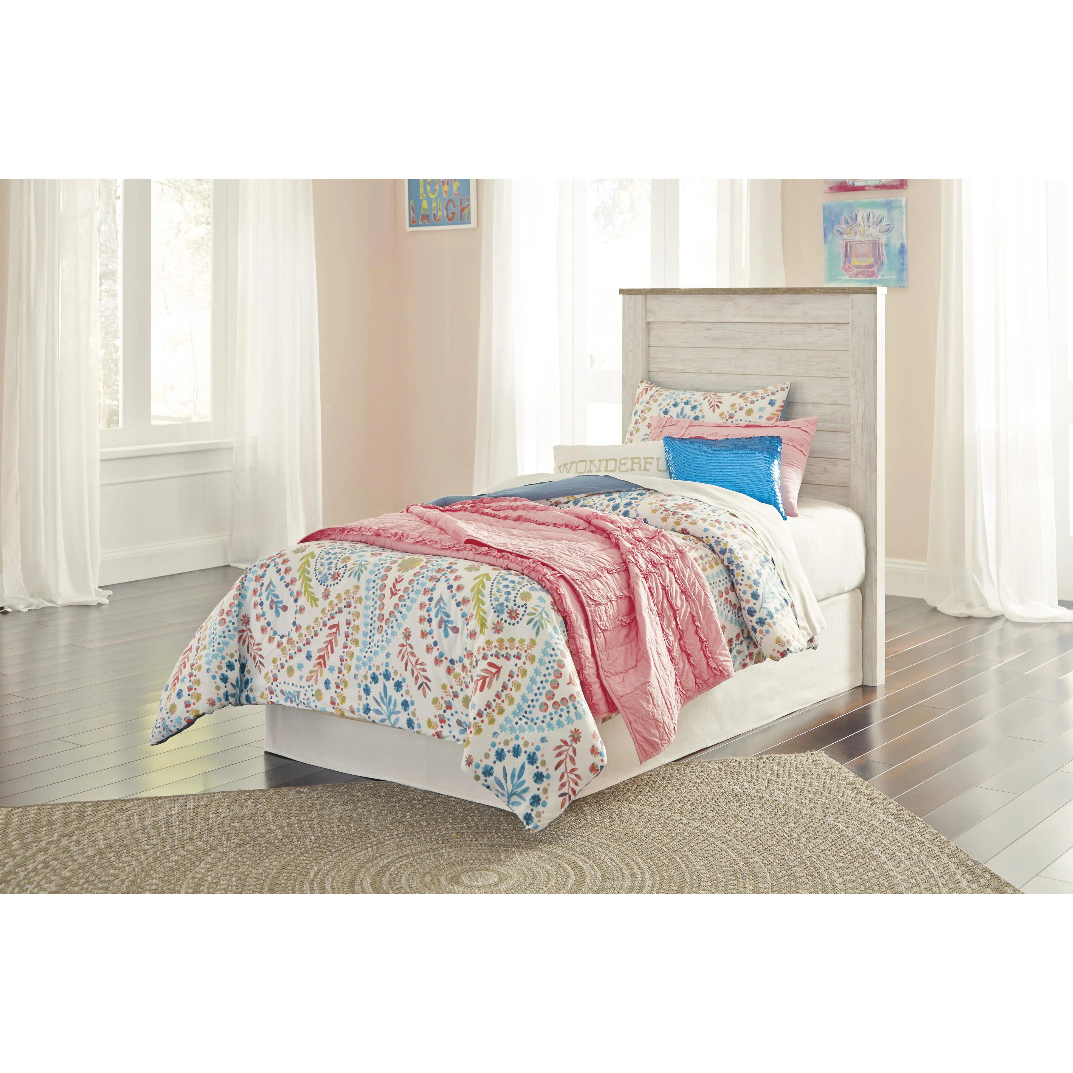 Signature Design by Ashley Willowton B267-53 Twin Panel Headboard - Image 1