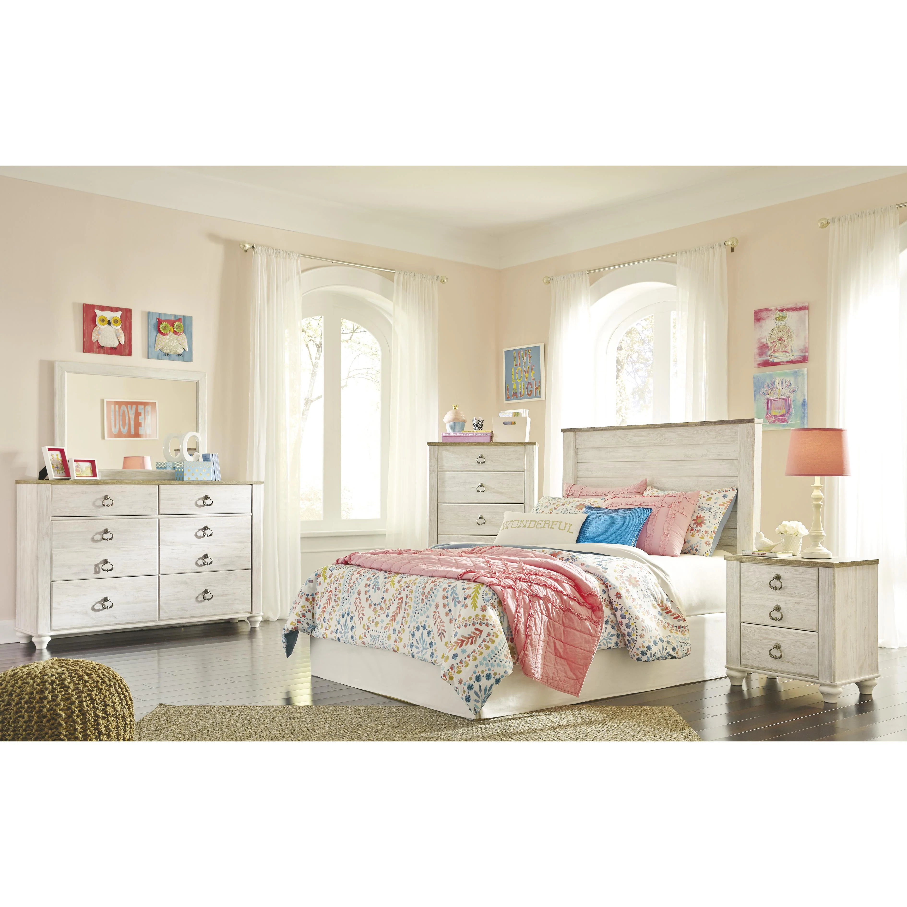 Signature Design by Ashley Willowton B267-87 Full Panel Headboard - Image 2