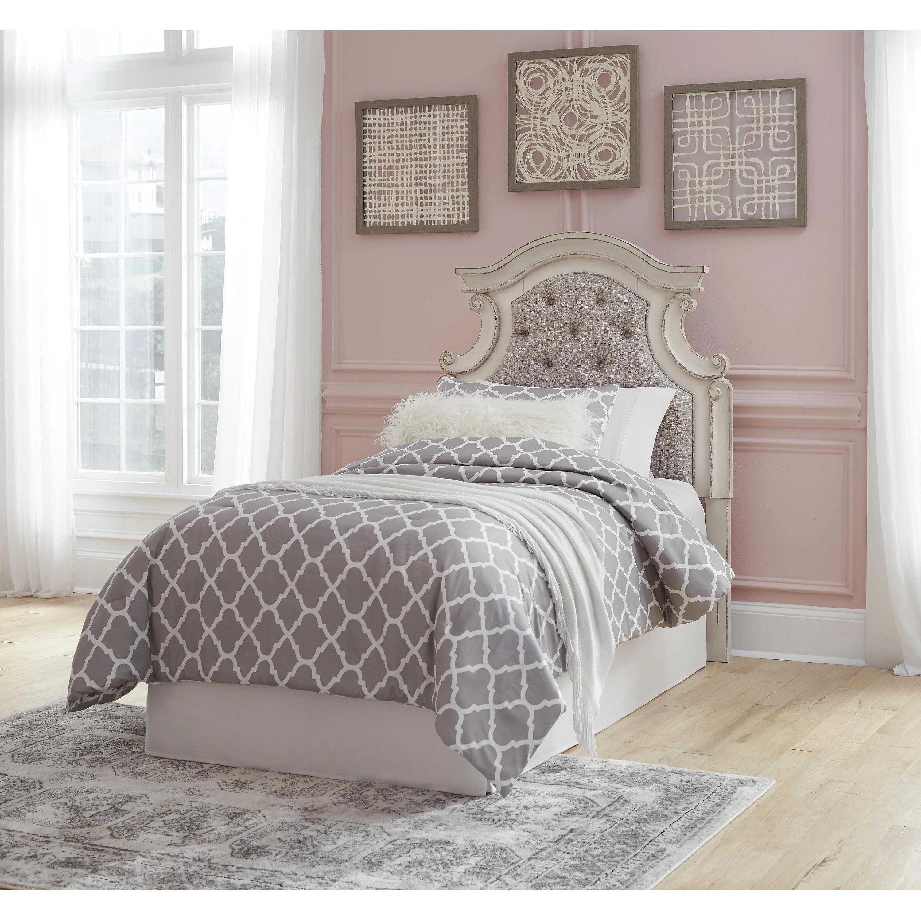 Signature Design by Ashley Realyn B743-53 Twin Upholstered Panel Headboard - Image 3
