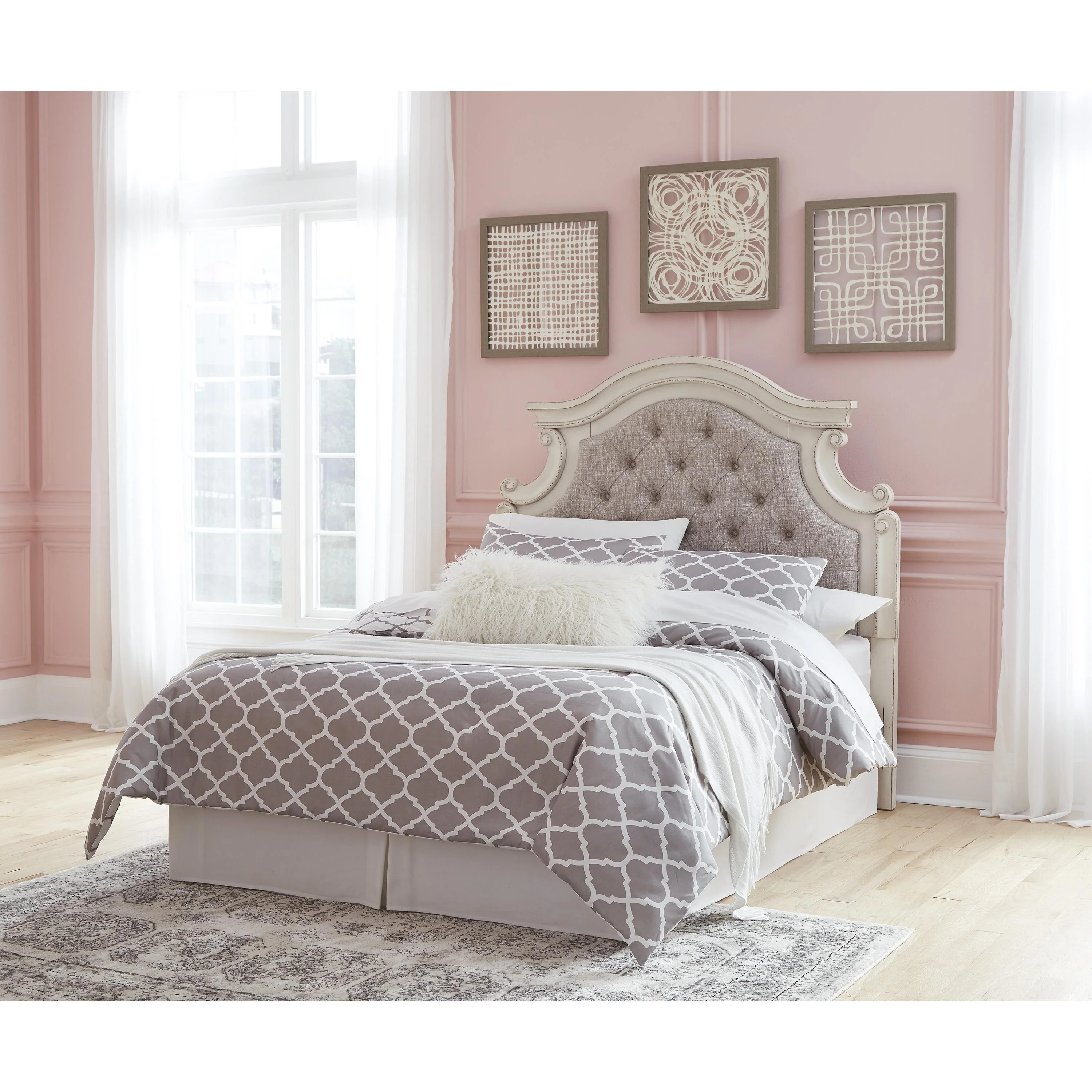Signature Design by Ashley Realyn B743-87 Full Upholstered Panel Headboard - Image 3