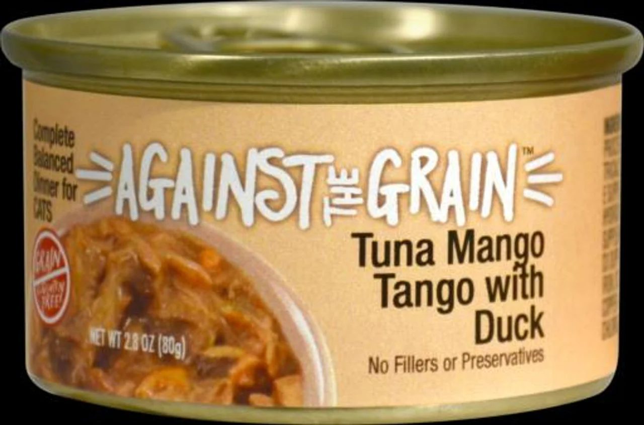 Against the Grain Tuna Mango Tango With Duck Dinner For Cats 24-2.8 oz cans - Image 1