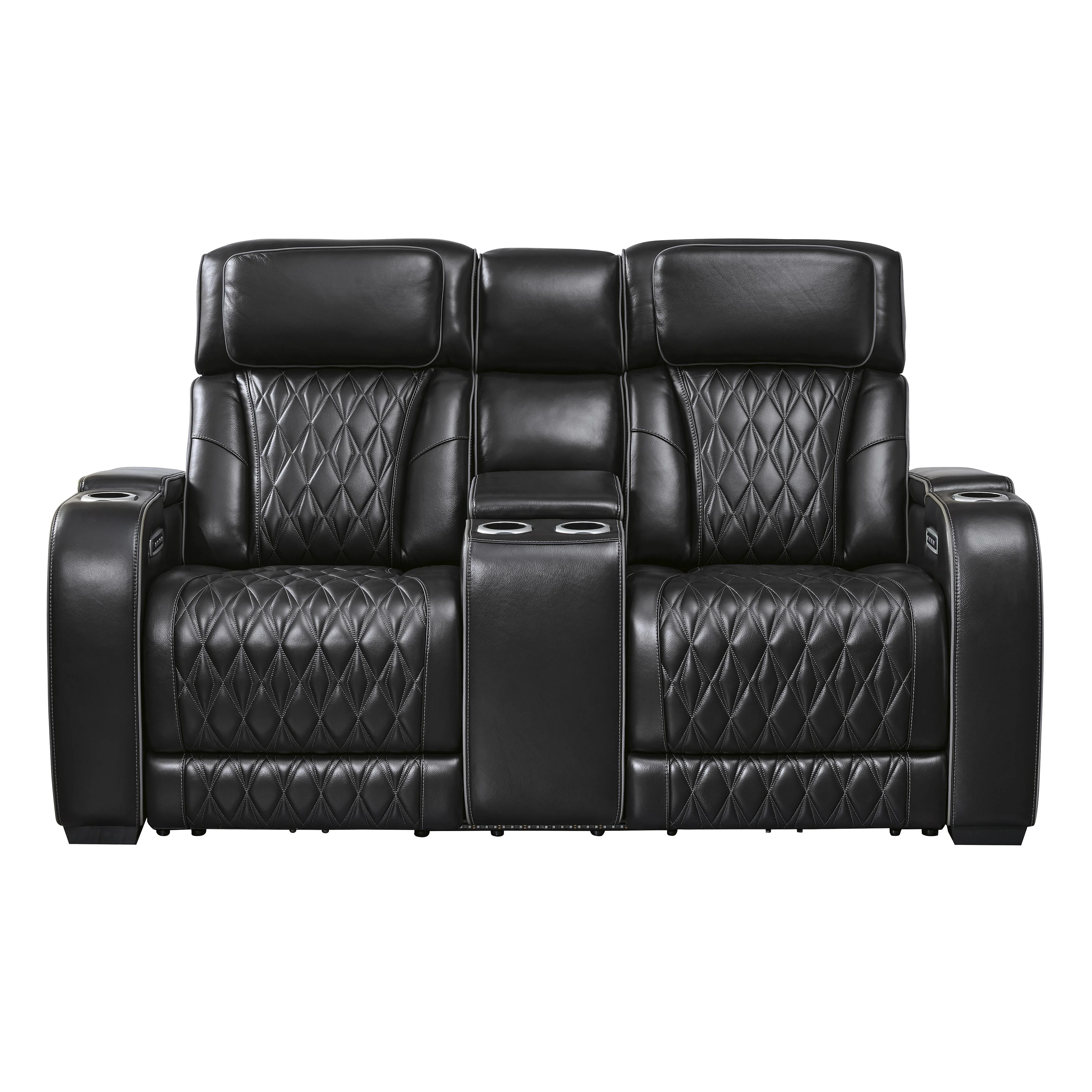 Signature Design by Ashley Boyington U2710618 Power Reclining Loveseat with Console and Adjustable Headrest - Image 3