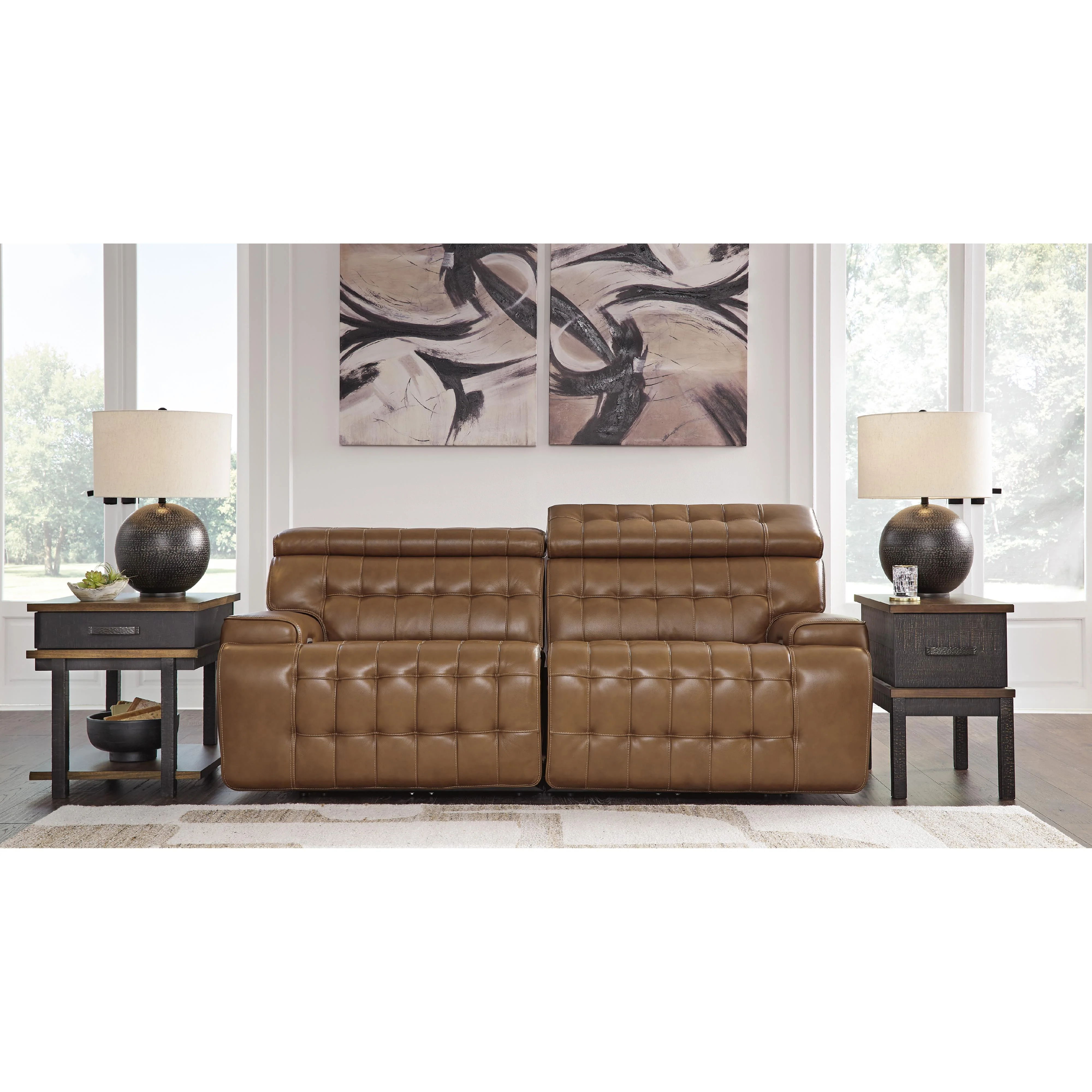 Signature Design by Ashley Temmpton U92708S1 2 pc Power Reclining Sectional Loveseat - Image 2