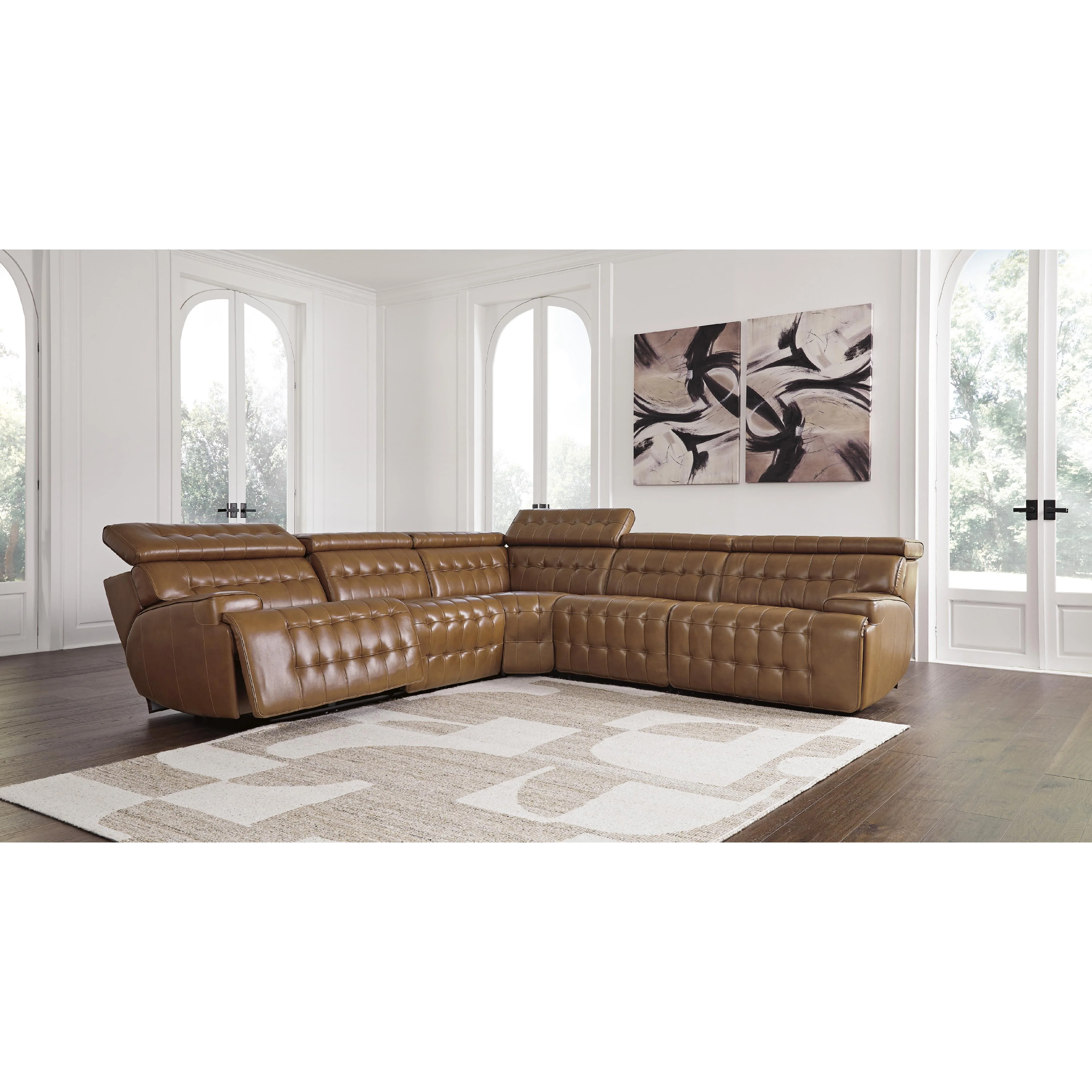 Signature Design by Ashley Temmpton U92708S4 5 pc Power Reclining Sectional - Image 3