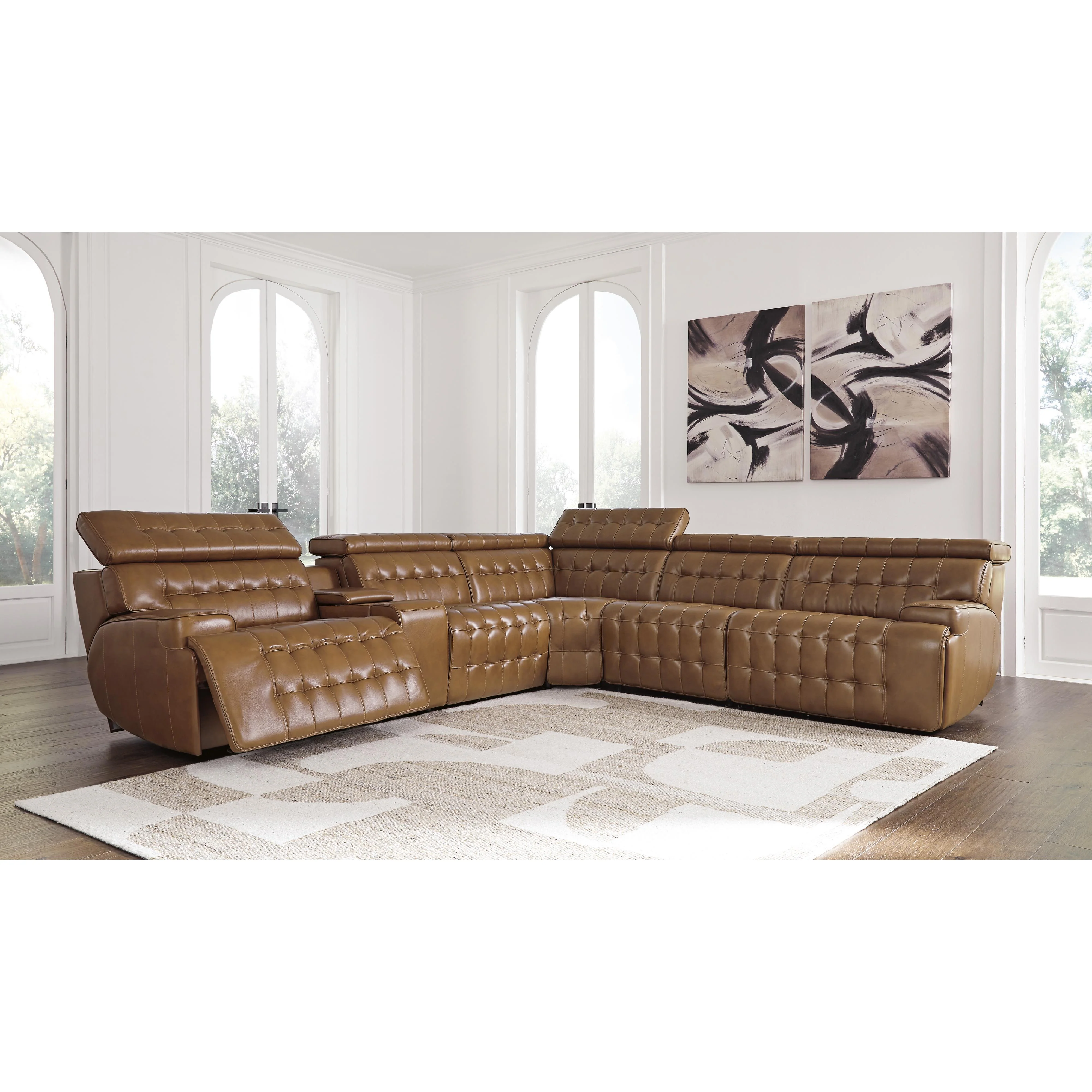 Signature Design by Ashley Temmpton U92708S5 6 pc Power Reclining Sectional - Image 3