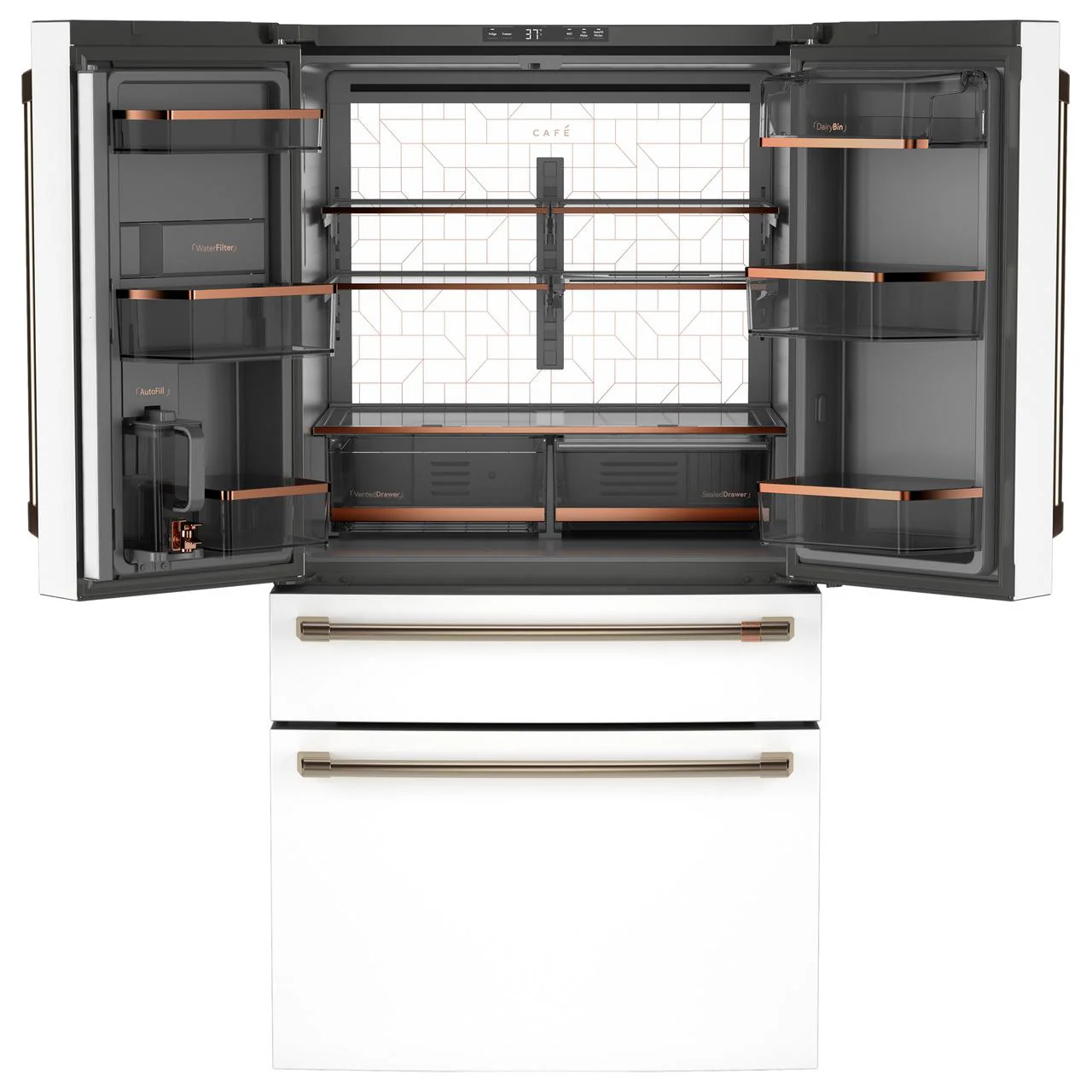 Café 36-inch 28.7 cu. ft. French 4-Door Refrigerator CGE29DP4TW2 - Image 2