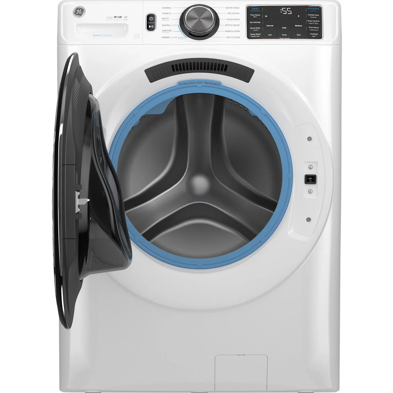 GE 5.0 cu. ft. Front Loading Washer with SmartDispense™ GFW655SSVWW - Image 2