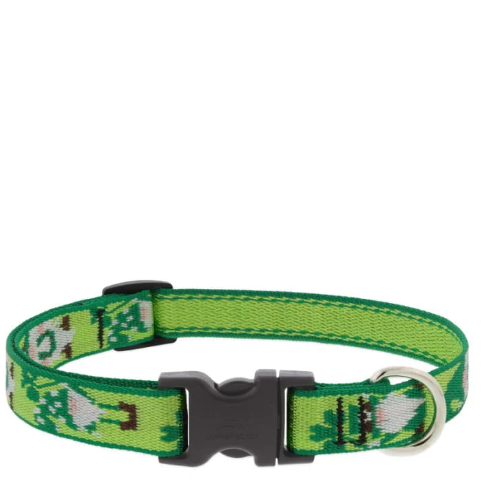 Lupine Pet Dog 2/4 In Wide 9-14 In Adjustable Collar Microbatch Lucky Gnome - Image 1