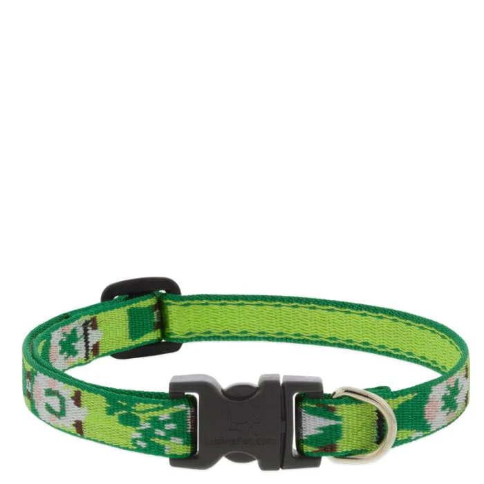 Lupine Pet Dog 1 In Wide 16-28 In Adjustable Collar Microbatch Lucky Gnome - Image 1
