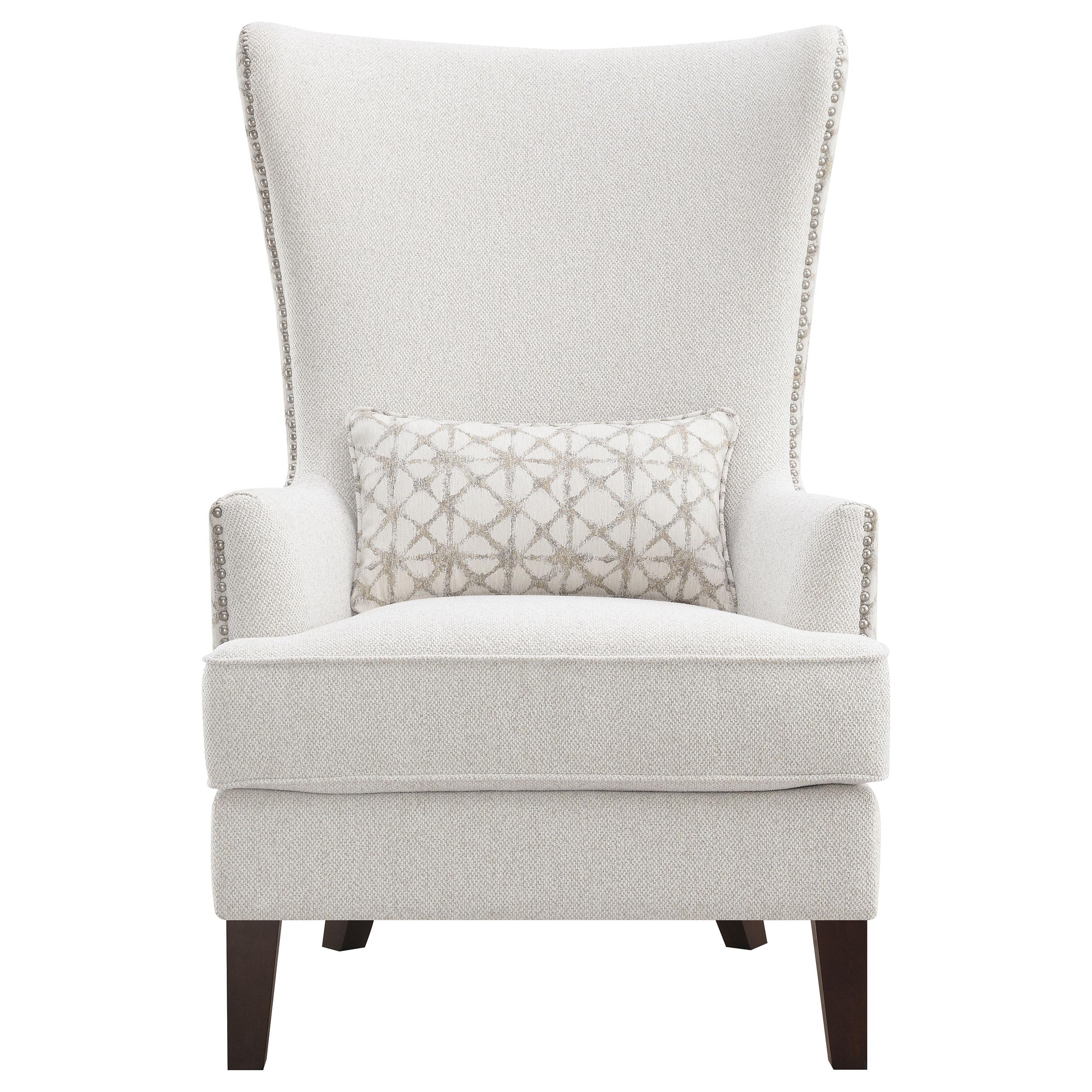 Coaster Furniture Pippin 904066 Upholstered High Wingback Accent Chair - Latte - Image 3