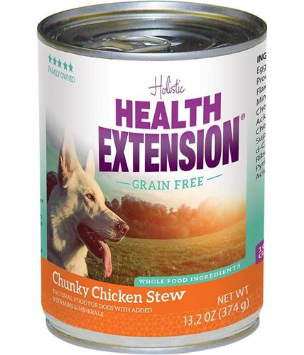 Health Extension Grain Free Chunky Chicken Stew Canned Wet Dog Food - 12 13.2... - Image 1