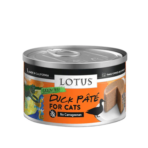 Lotus Wet Cat Food Pate Grain Free Duck 2.75oz - Image 1