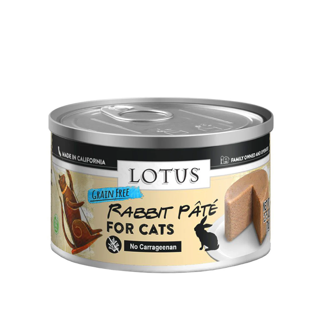 Lotus Wet Cat Food Pate Grain Free Rabbit 2.75oz - Image 1