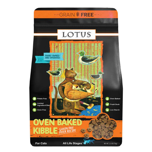 Lotus Dry Cat Food Grain Free All Life Stages Duck 2.2lb - Image 1