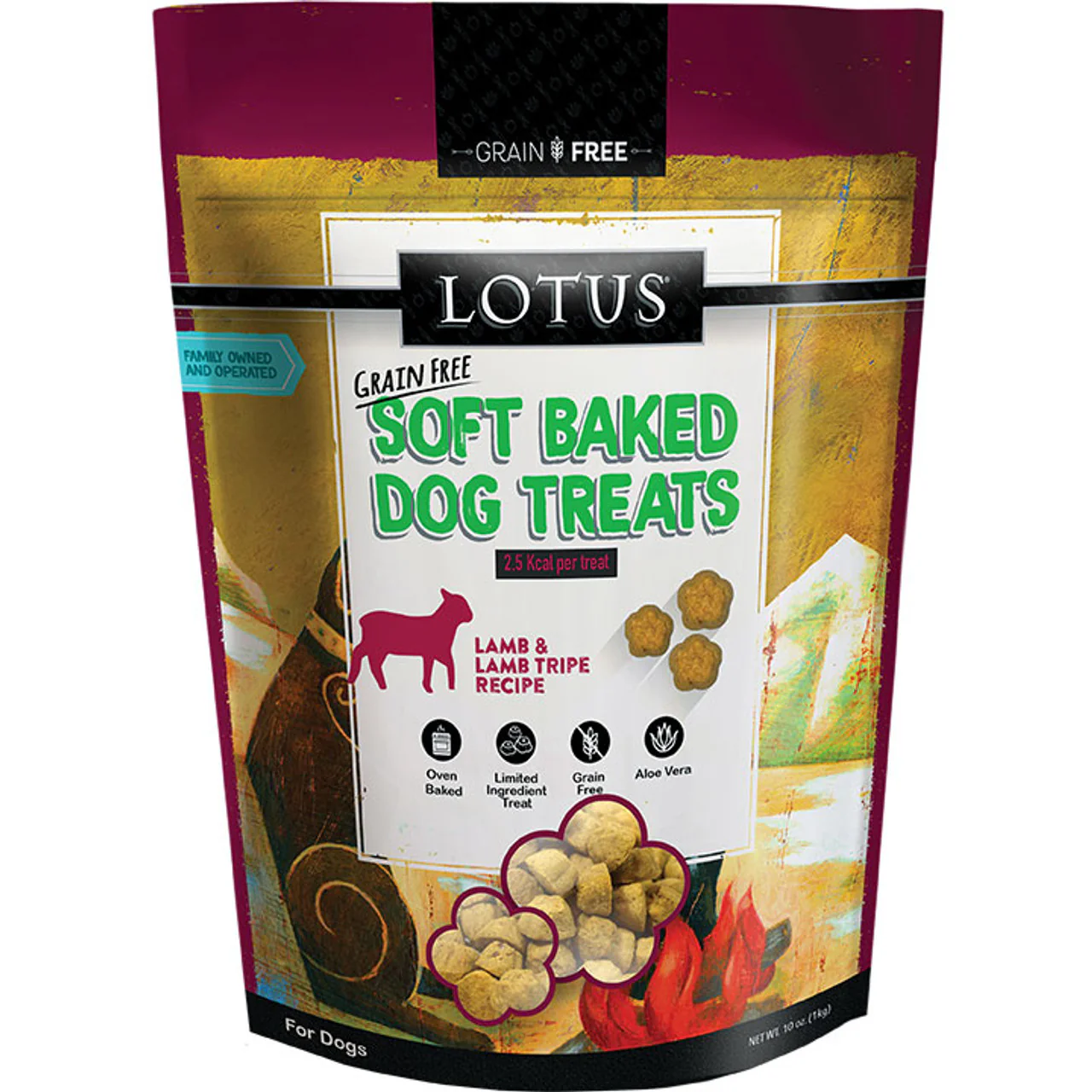 Lotus Wholesome Lamb Tripe Soft Baked Dog Treats 10oz - Image 1