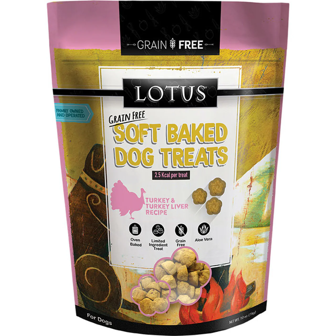 Lotus Wholesome Turkey Liver Recipe Soft Baked Dog Treats 10oz - Image 1