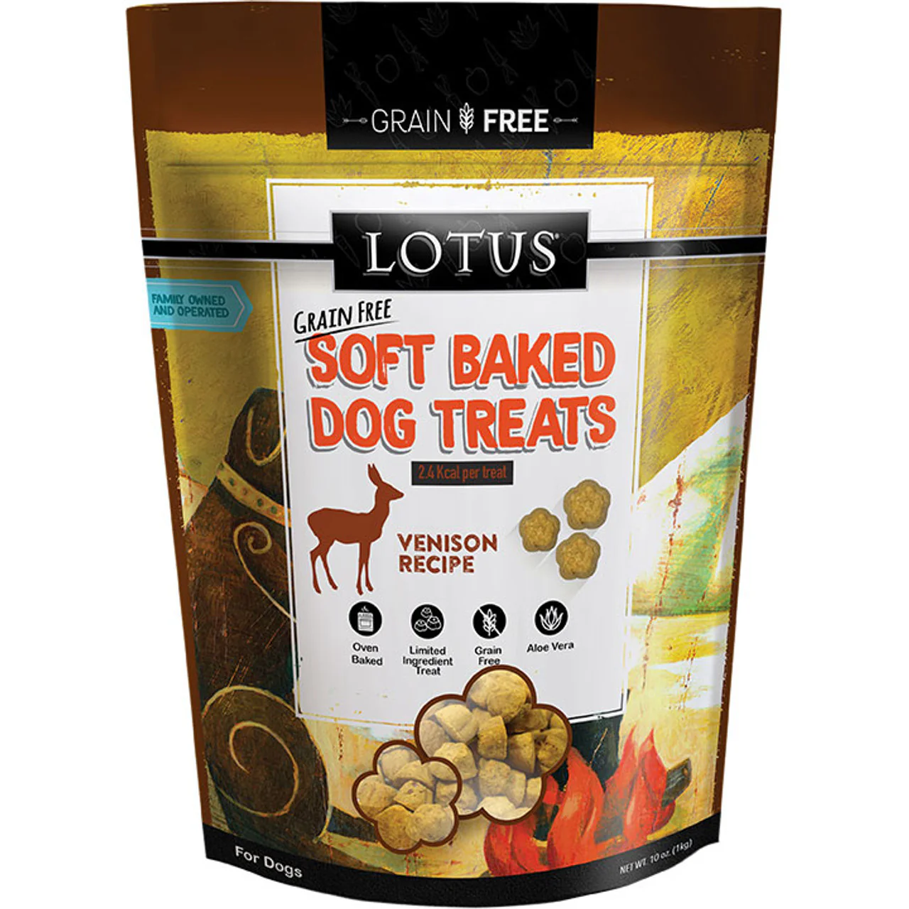 Lotus Wholesome Venison Recipe Soft Baked Dog Treats 10oz - Image 1
