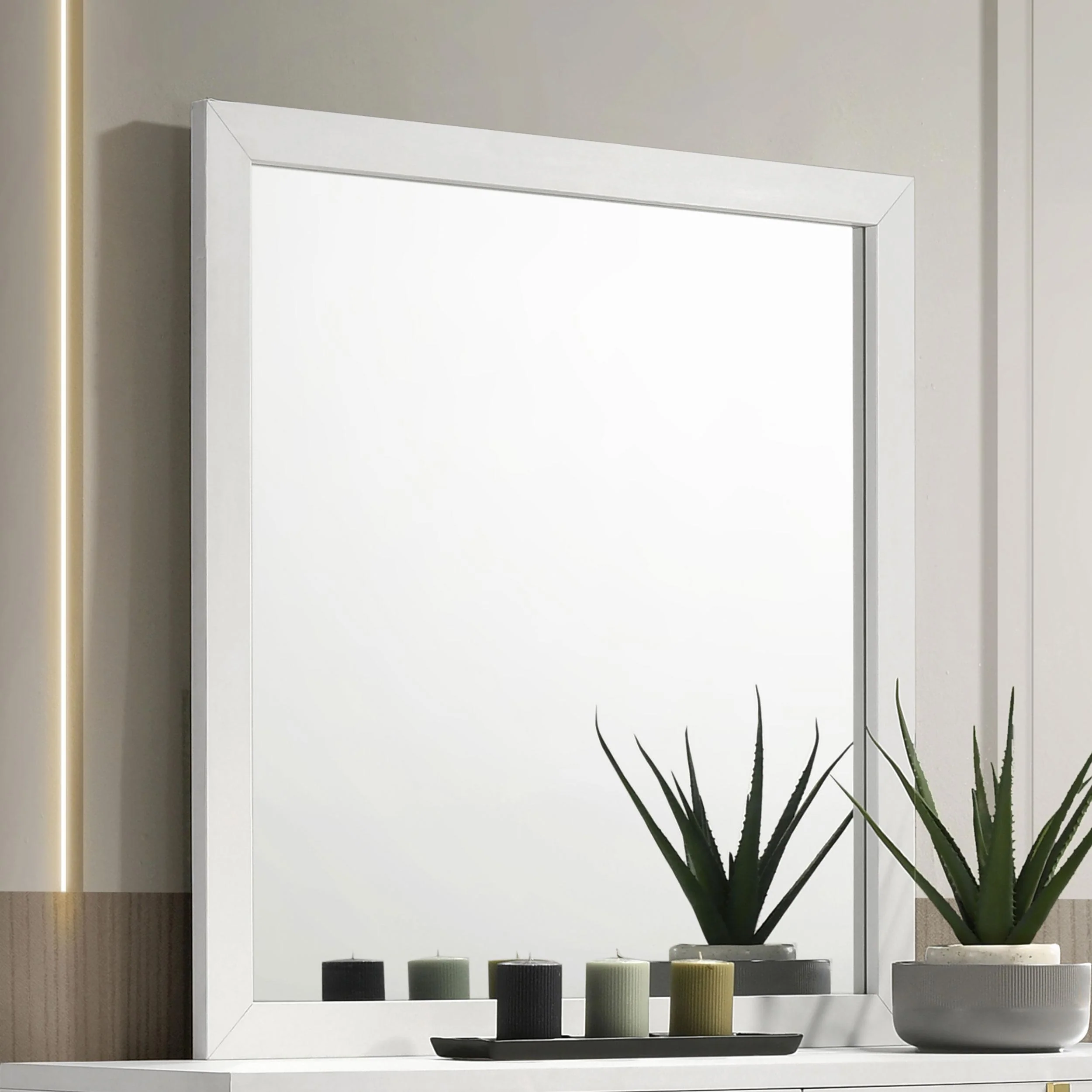 Coaster Furniture Marceline 222934 Dresser Mirror - White - Image 2