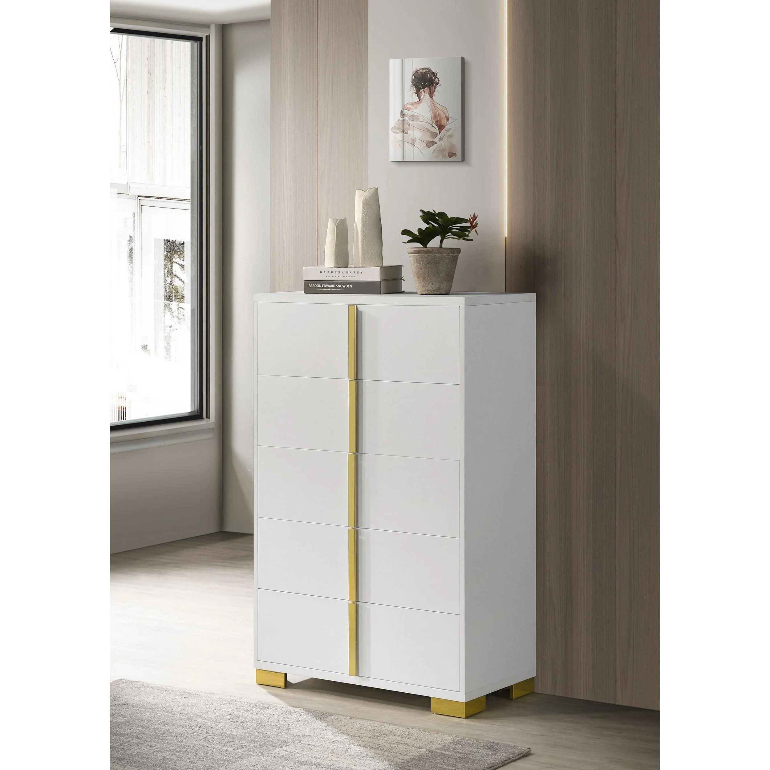 Coaster Furniture Marceline 222935 5-Drawer Bedroom Chest - White - Image 2