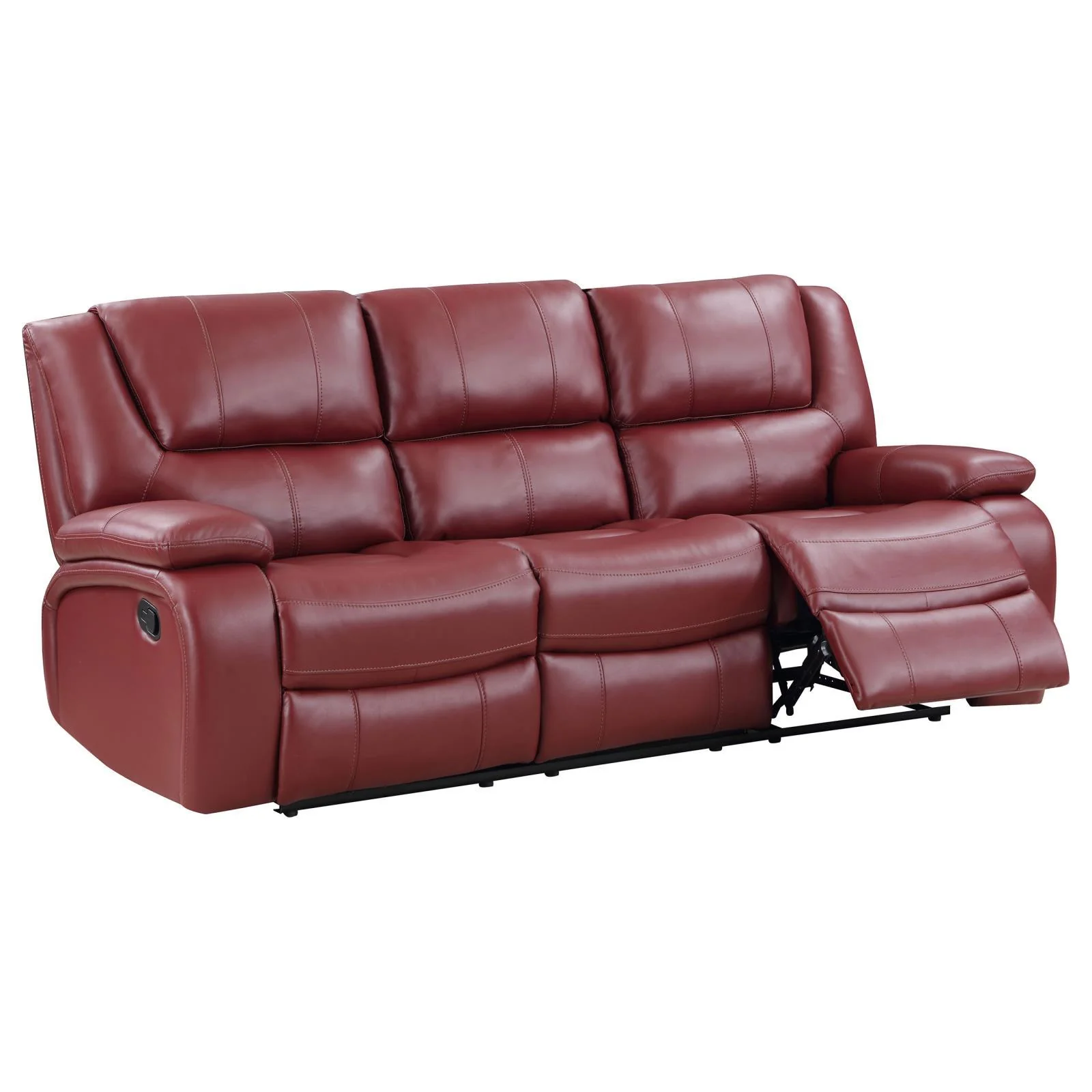 Coaster Furniture Camila 610241 Upholstered Motion Reclining Sofa – Red