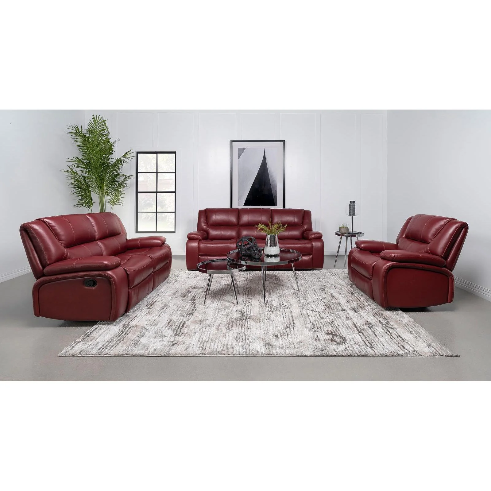 Coaster Furniture Camila 610243 Upholstered Glider Recliner Chair - Red - Image 2