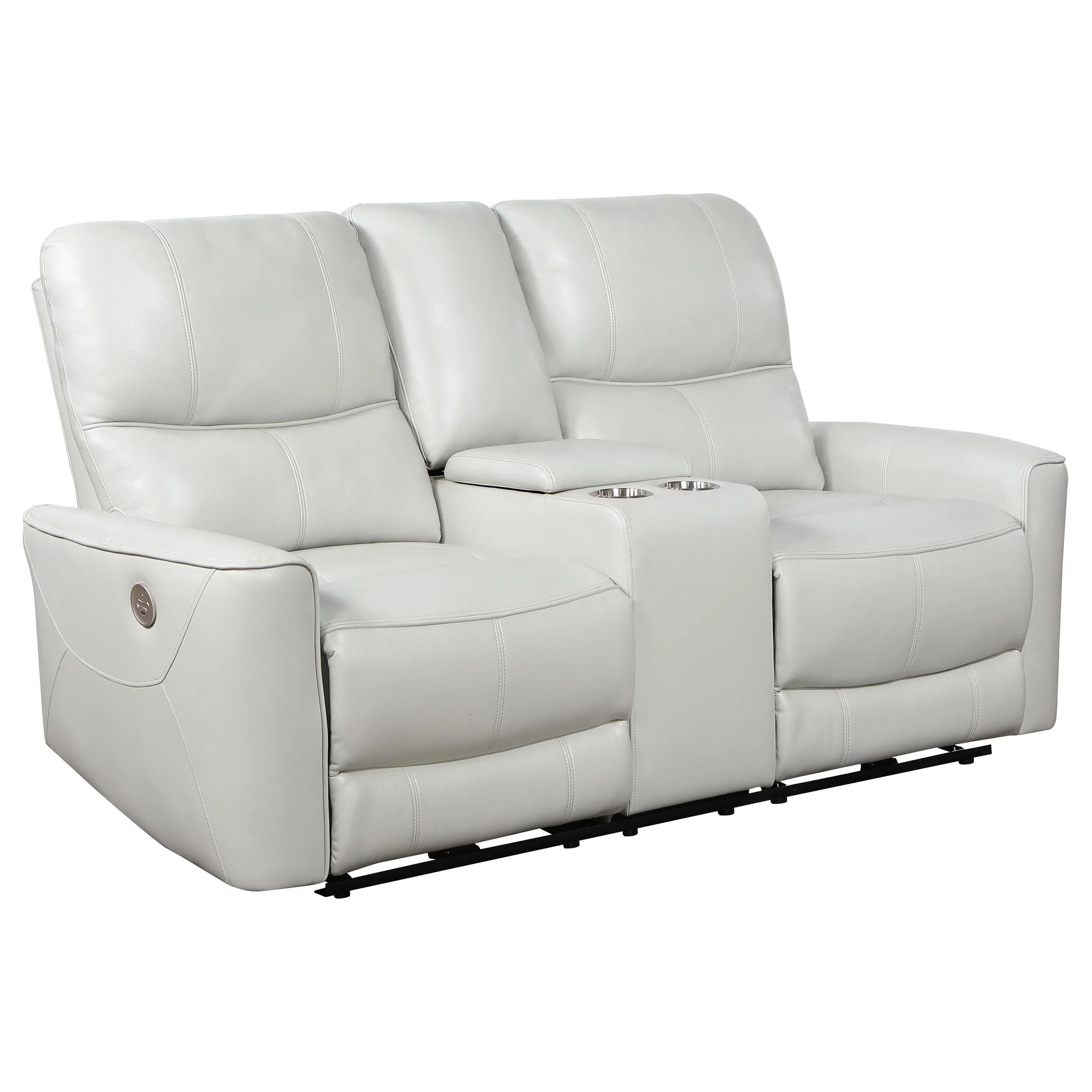 Coaster Furniture Greenfield 610262P Upholstered Power Reclining Loveseat – Dove Grey