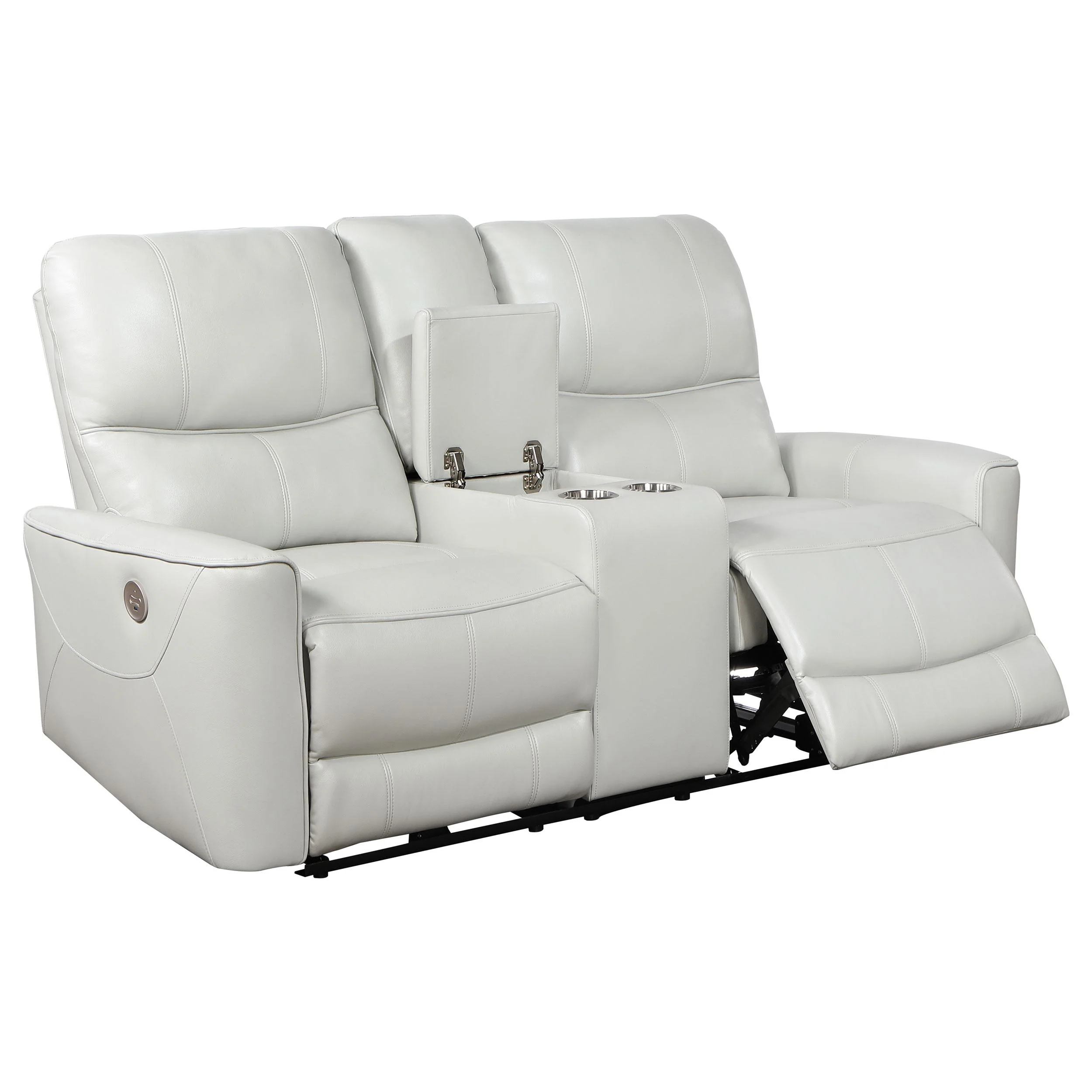 Coaster Furniture Greenfield 610262P Upholstered Power Reclining Loveseat - Dove Grey - Image 3