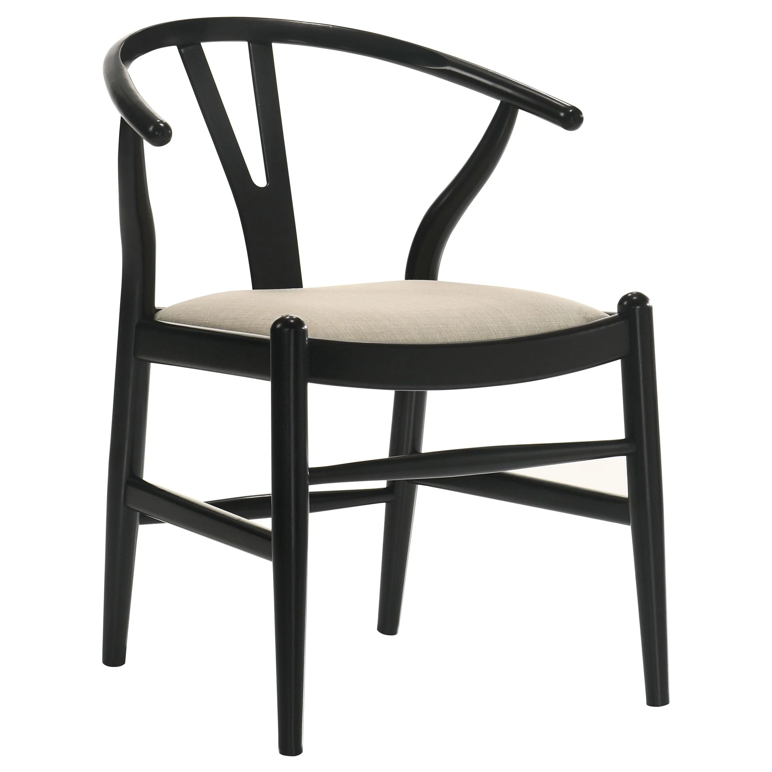 Coaster Furniture Crestmont 108482 Wood Wishbone Dining Side Chair – Black