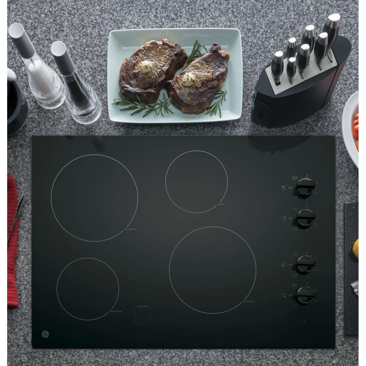 GE 30-inch Built-in Electric Cooktop JP3030DWBB - Image 3