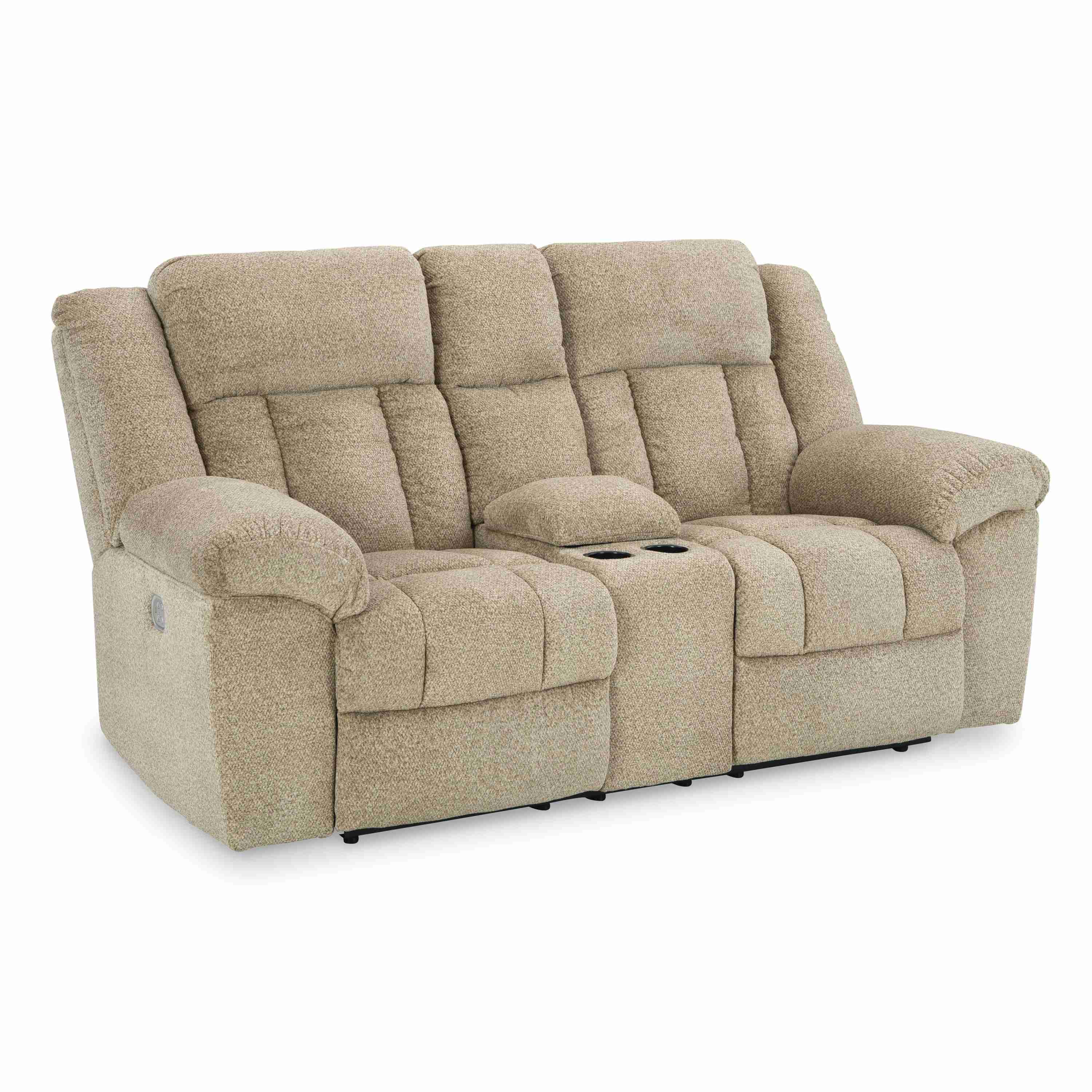Signature Design by Ashley Tip-Off 6930518 Power Reclining Loveseat with Console and Adjustable Headrest - Image 1