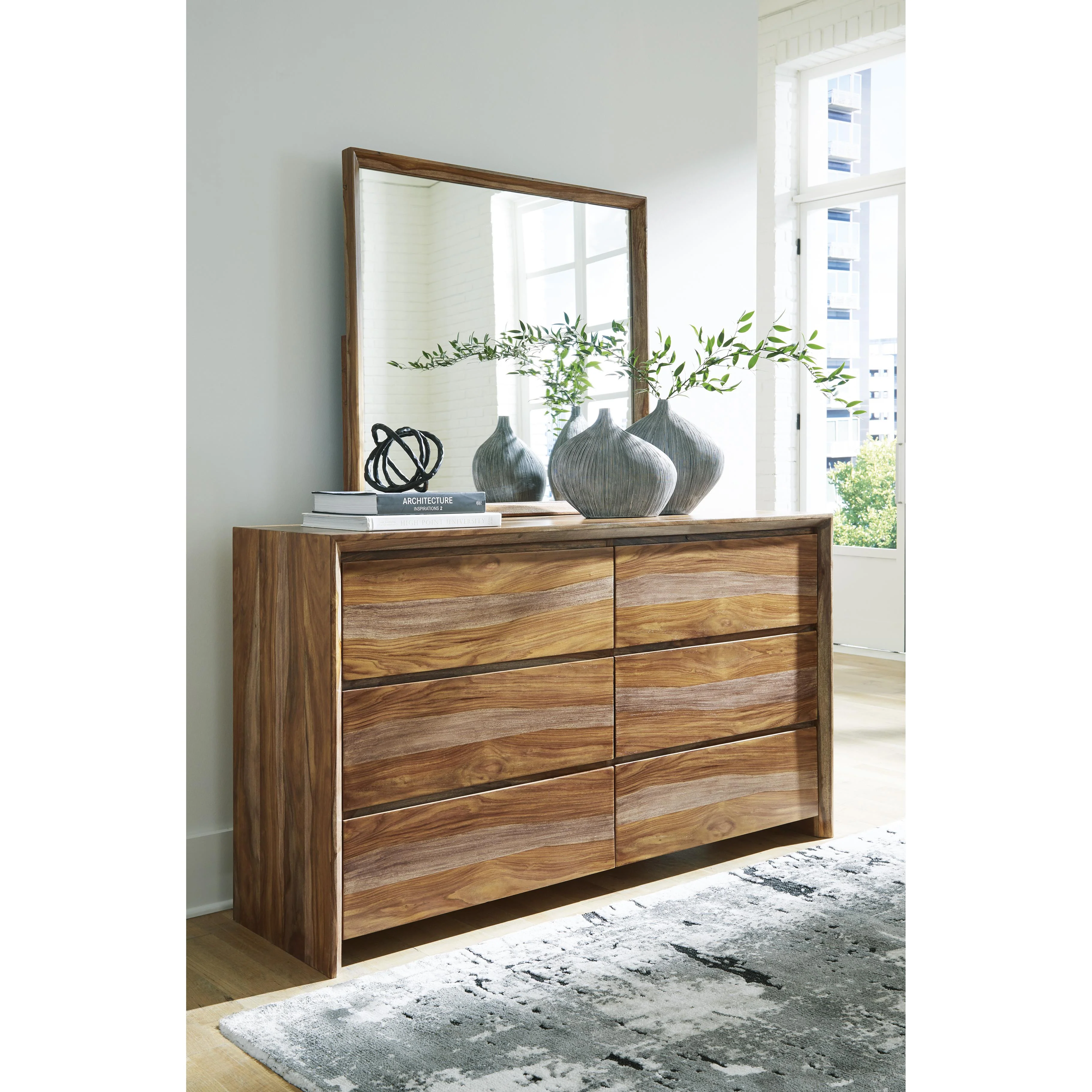 B790-31/36 (OTF) Signature Design by Ashley Dressonni 6-Drawer Dresser with Mirror - Image 3