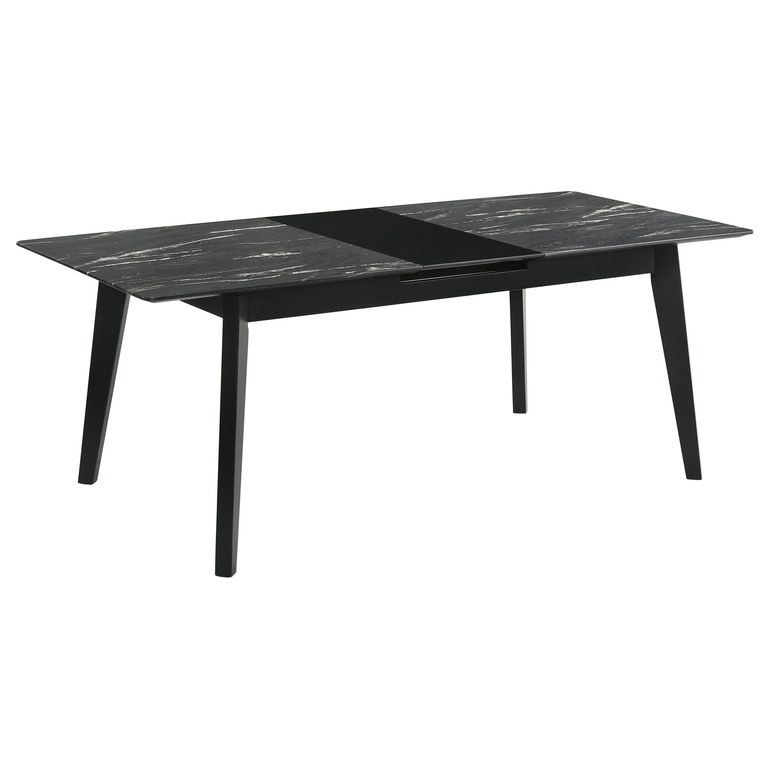Coaster Furniture Crestmont 121251 78-inch Extension Dining Table - Black Faux Marble - Image 1