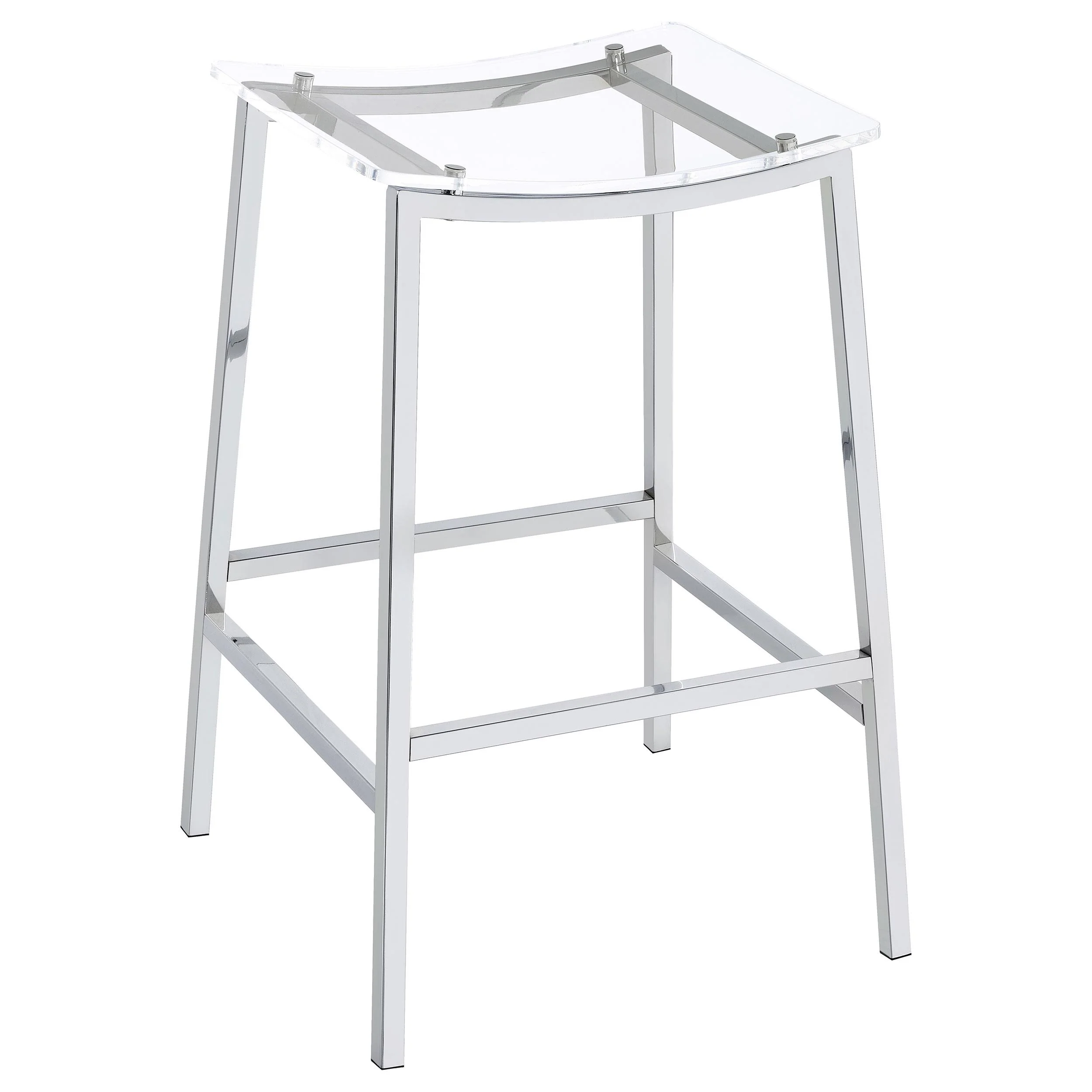Coaster Furniture Jovani 182359 Acrylic Backless Bar Stool – Chrome