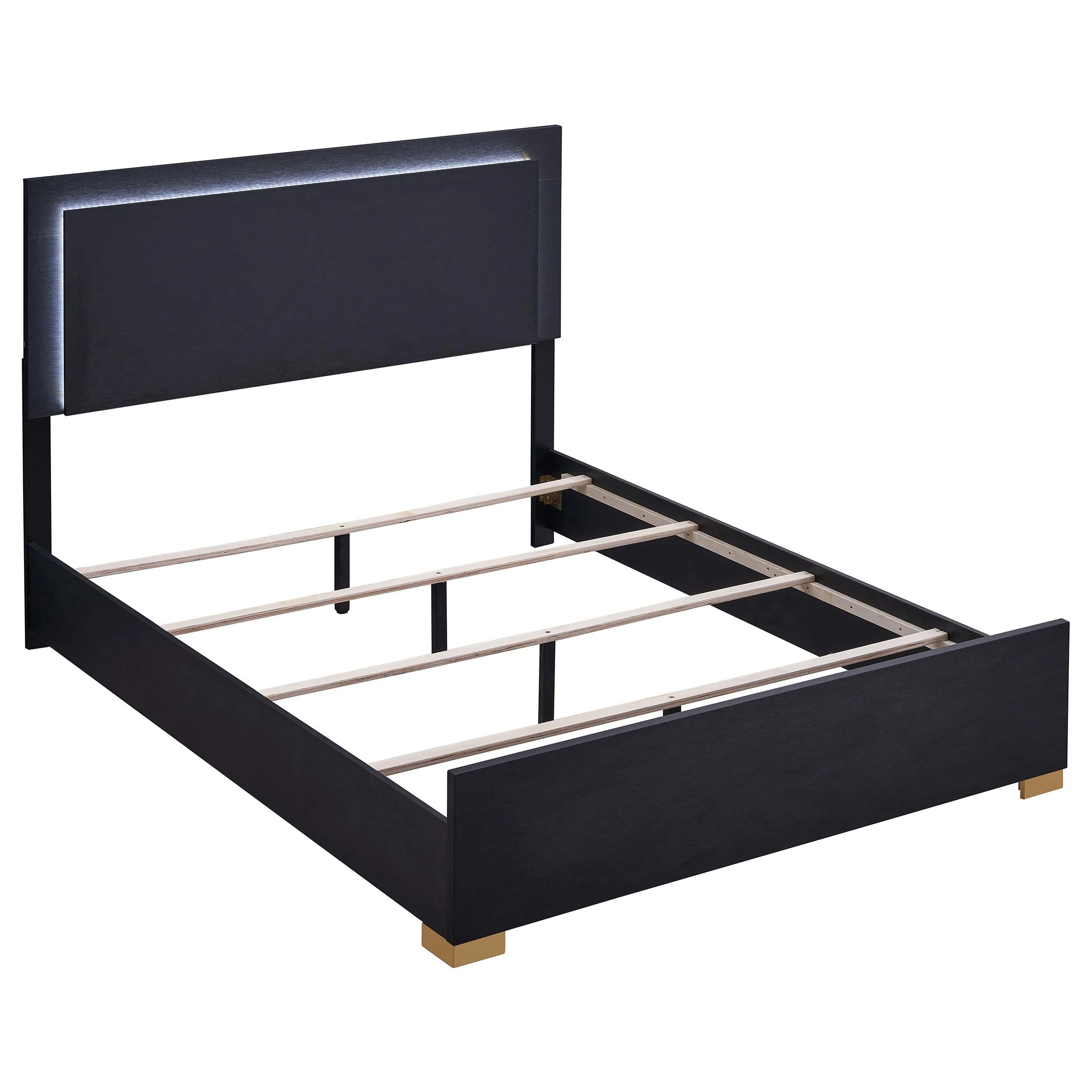Coaster Furniture Marceline 222831F Wood Full LED Panel Bed - Black - Image 1