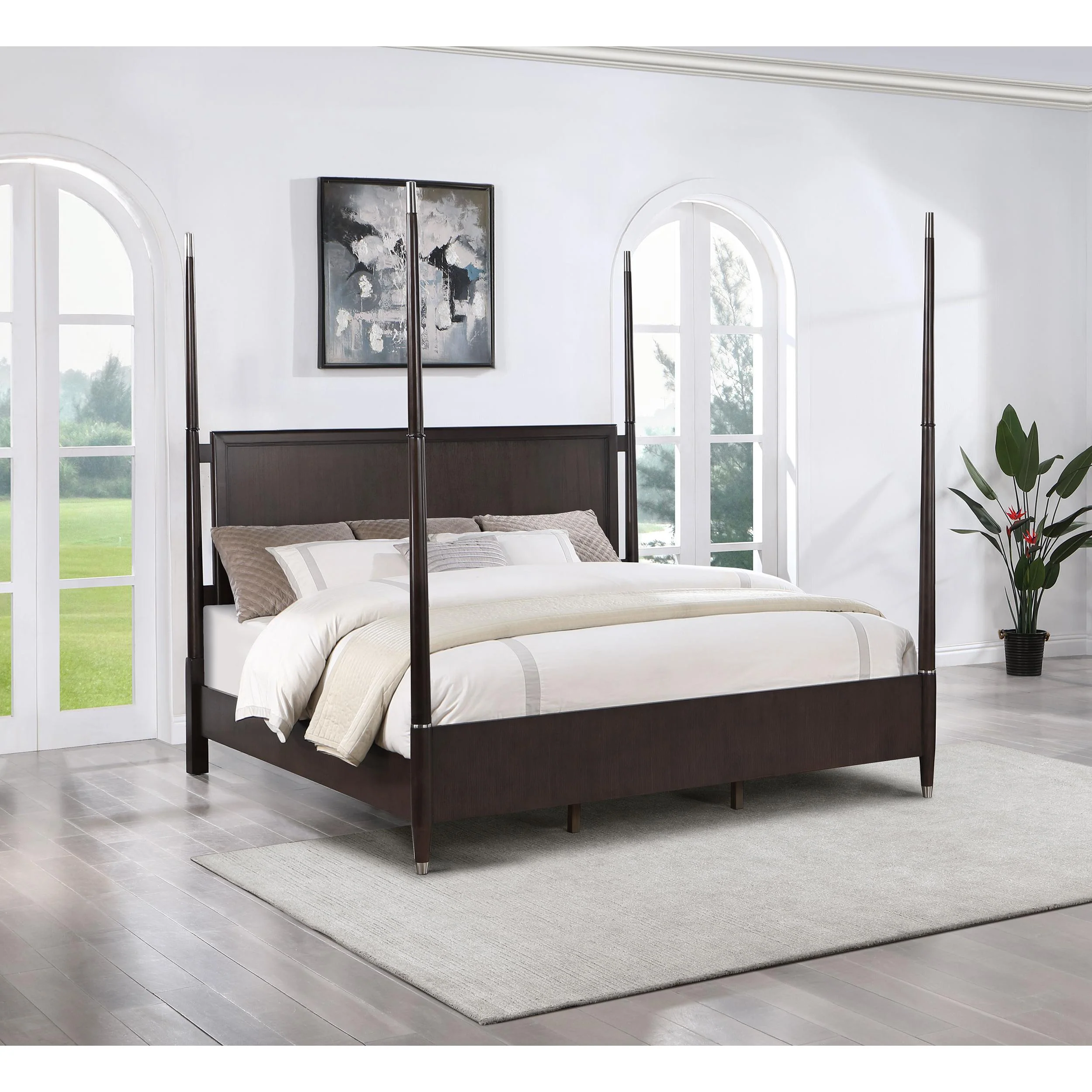 Coaster Furniture Emberlyn 223061Q Wood Queen Poster Bed - Brown - Image 2