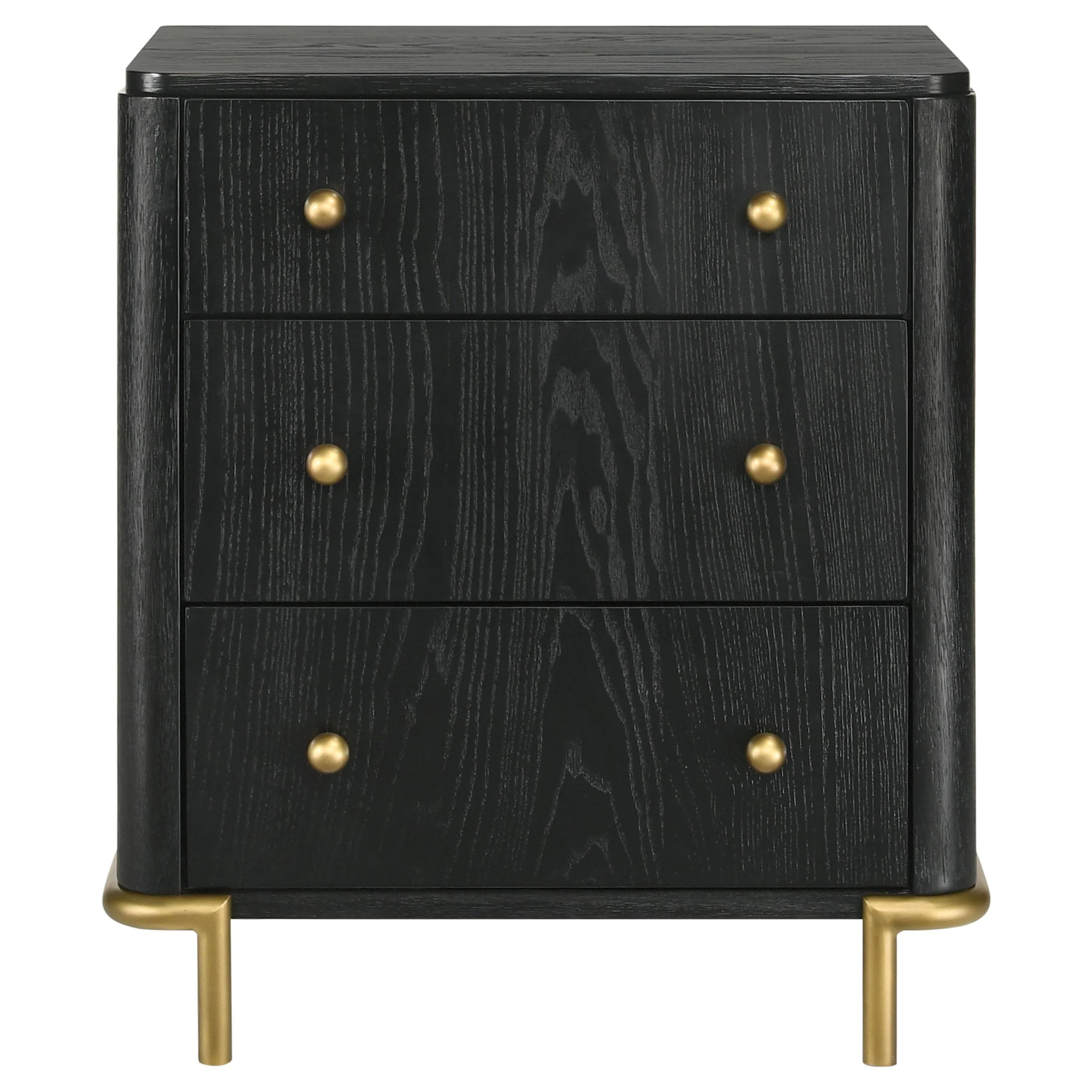 Coaster Furniture Arini 224332 3-Drawer Nightstand - Black - Image 3