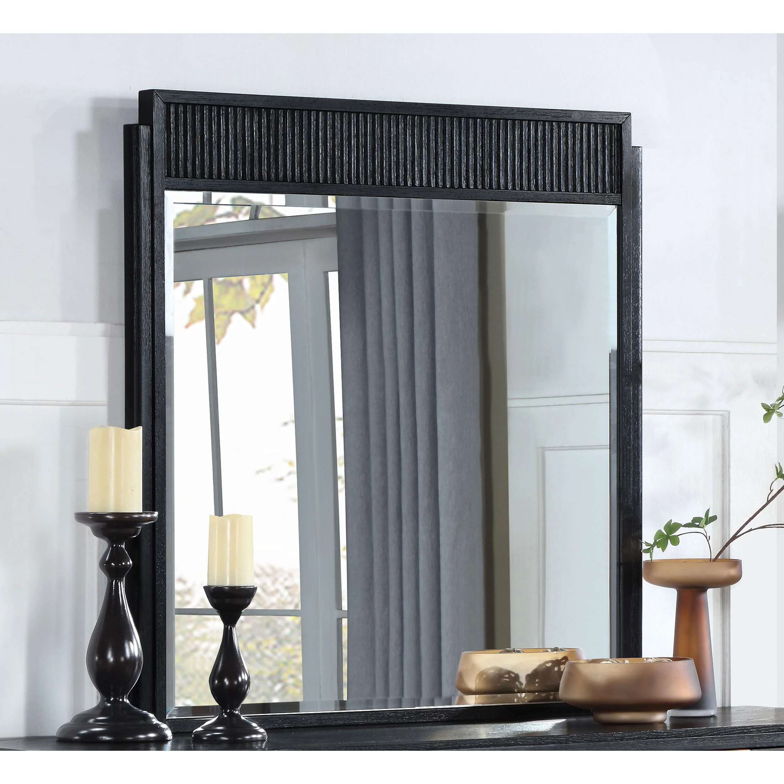 Coaster Furniture Brookmead 224714 Dresser Mirror - Black - Image 2