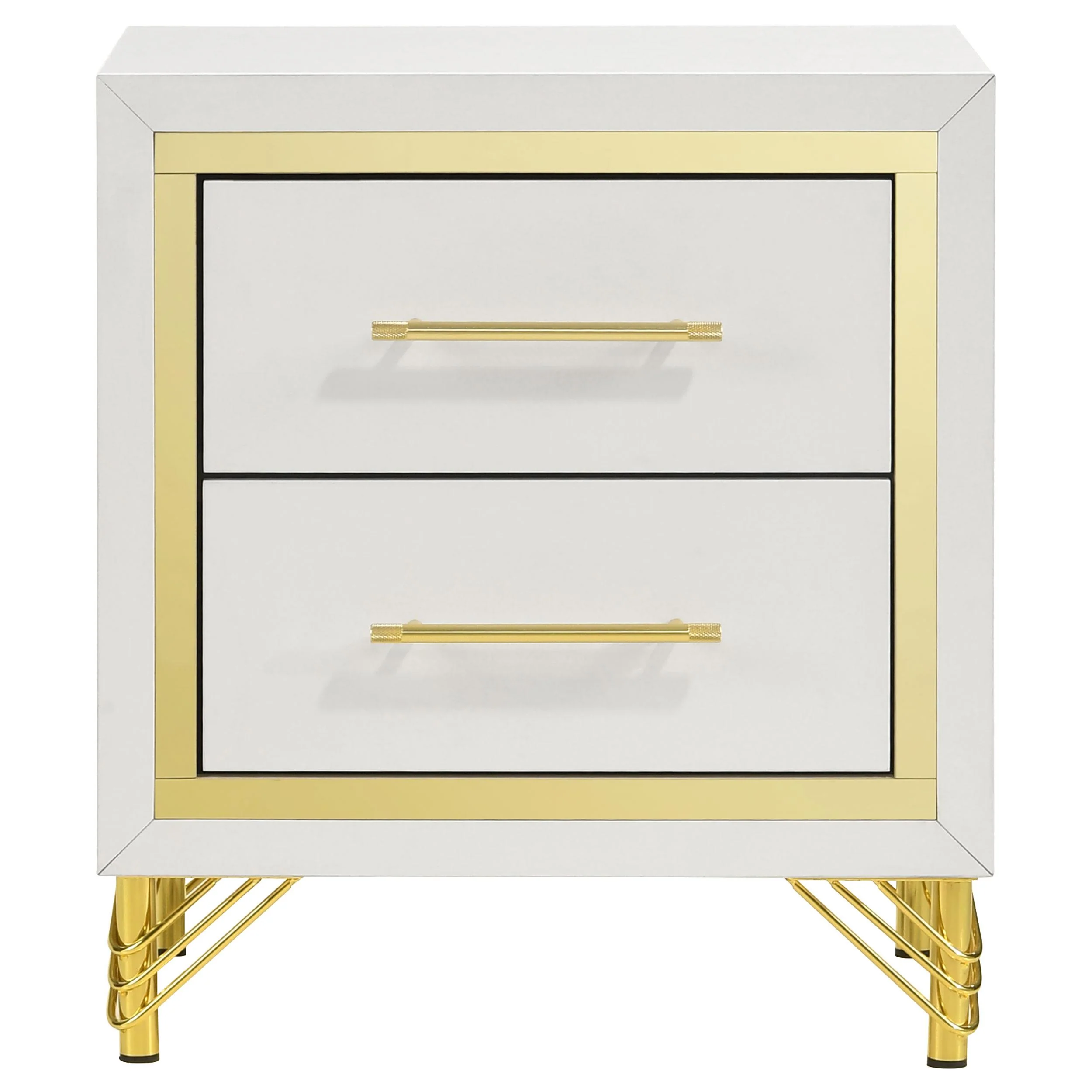 Coaster Furniture Lucia 224732 2-Drawer Nightstand Bedside Table - White - Image 3