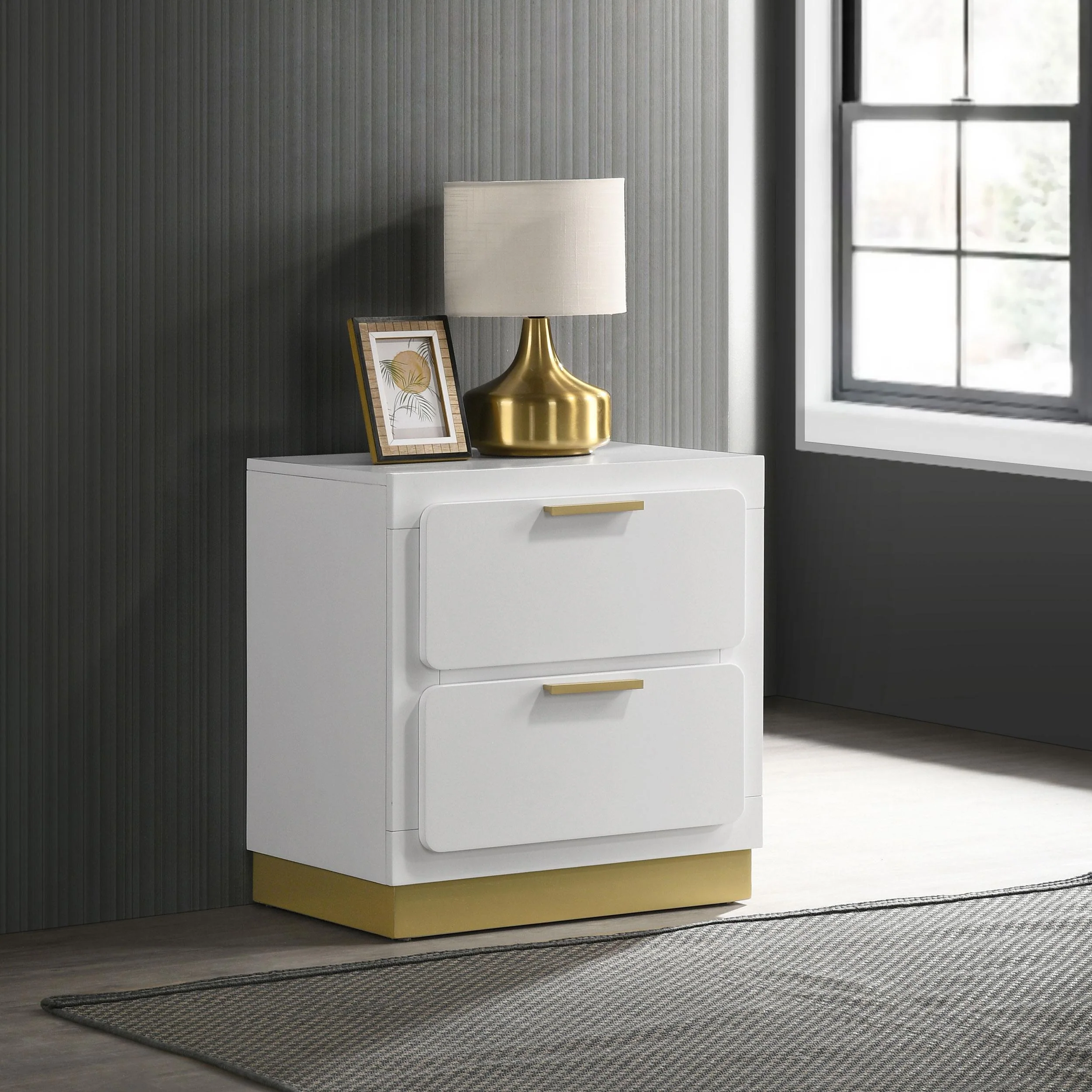 Coaster Furniture Caraway 224772 2-Drawer Nightstand - White - Image 2