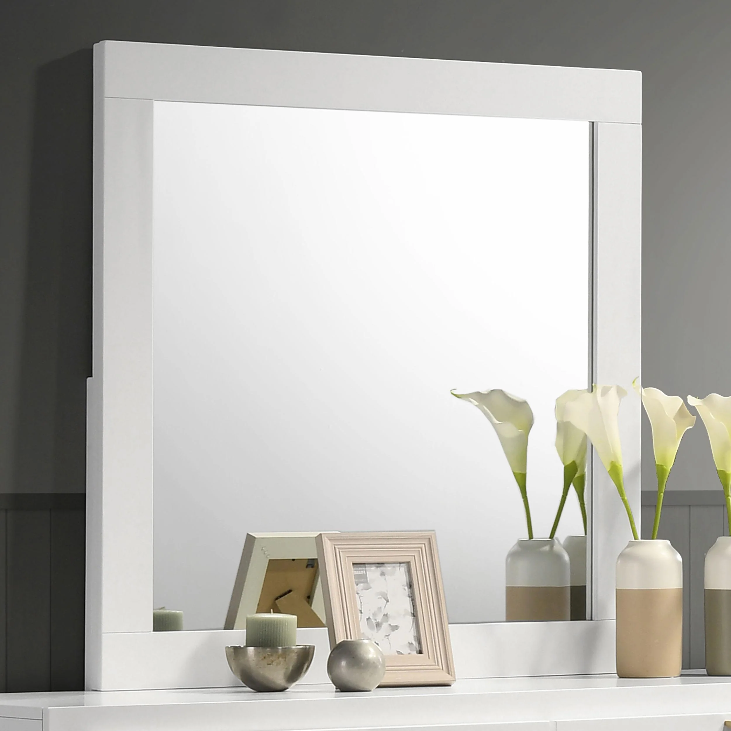 Coaster Furniture Caraway 224774 Dresser Mirror - White - Image 2