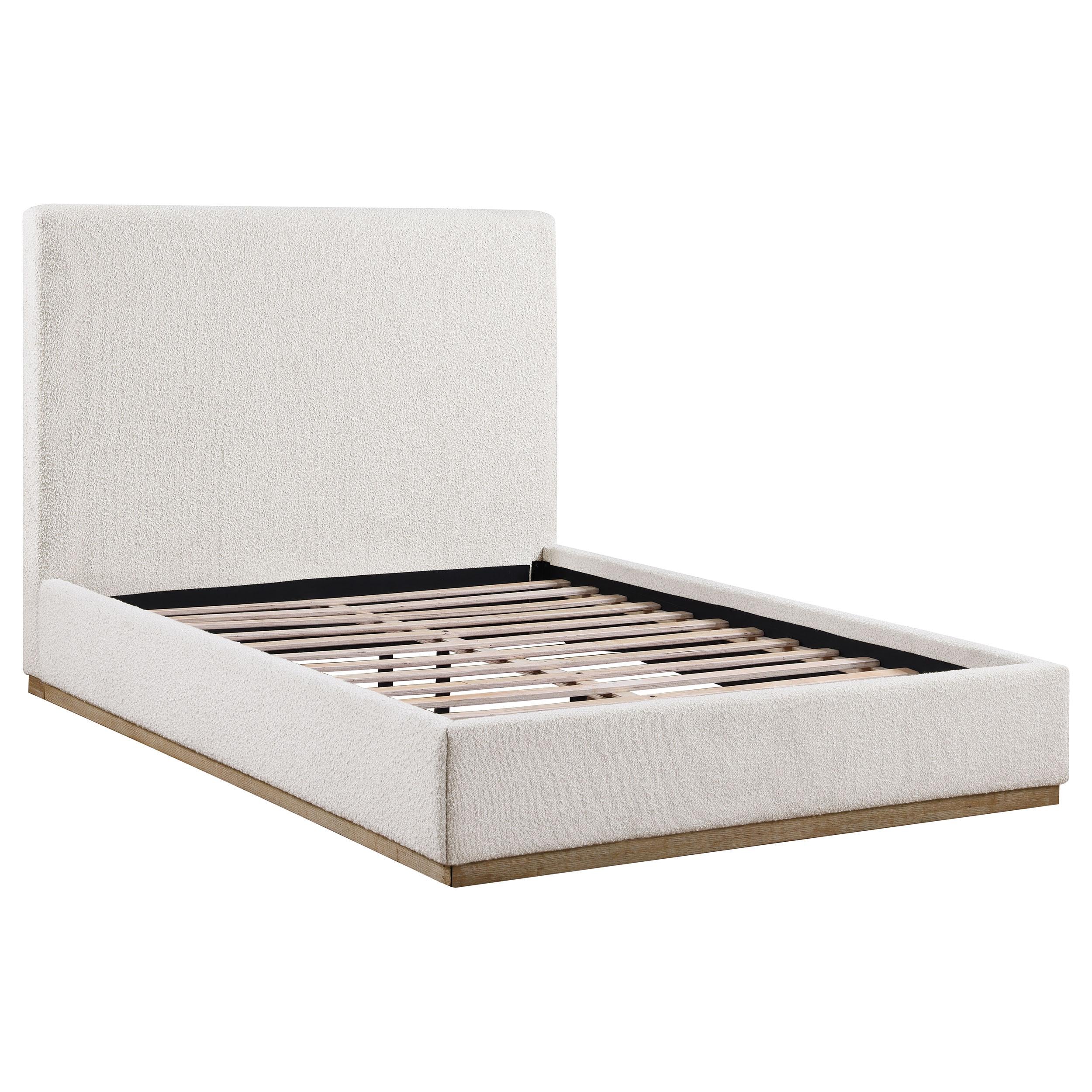 Coaster Furniture Knox 302053KE Upholstered Eastern King Panel Bed - Cream - Image 3