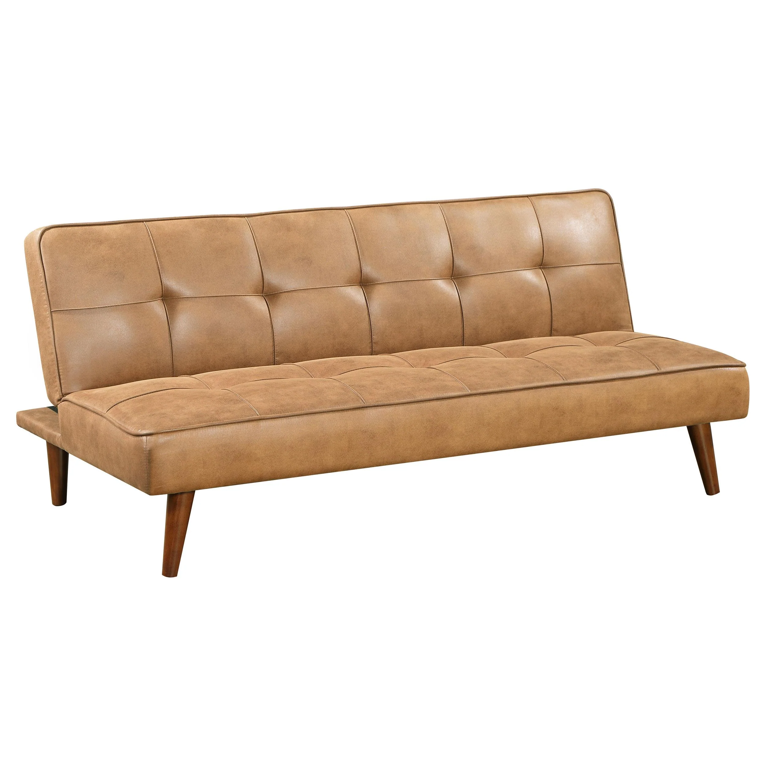 Coaster Furniture Jenson 360234 Upholstered Tufted Convertible Sofa Bed – Saddle Brown