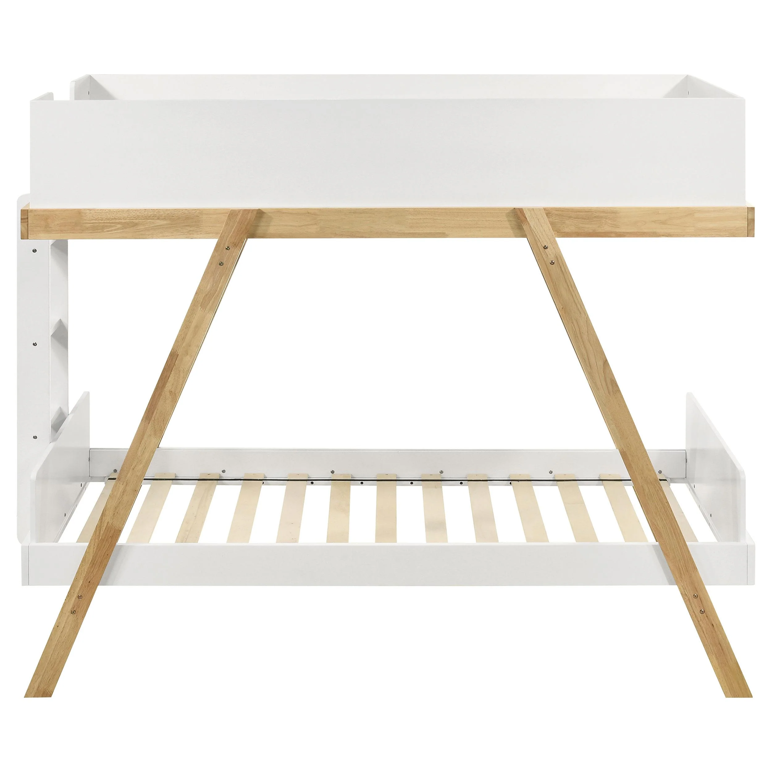 Coaster Furniture Frankie 460570T Wood Twin Over Twin Bunk Bed - White and Natural - Image 3