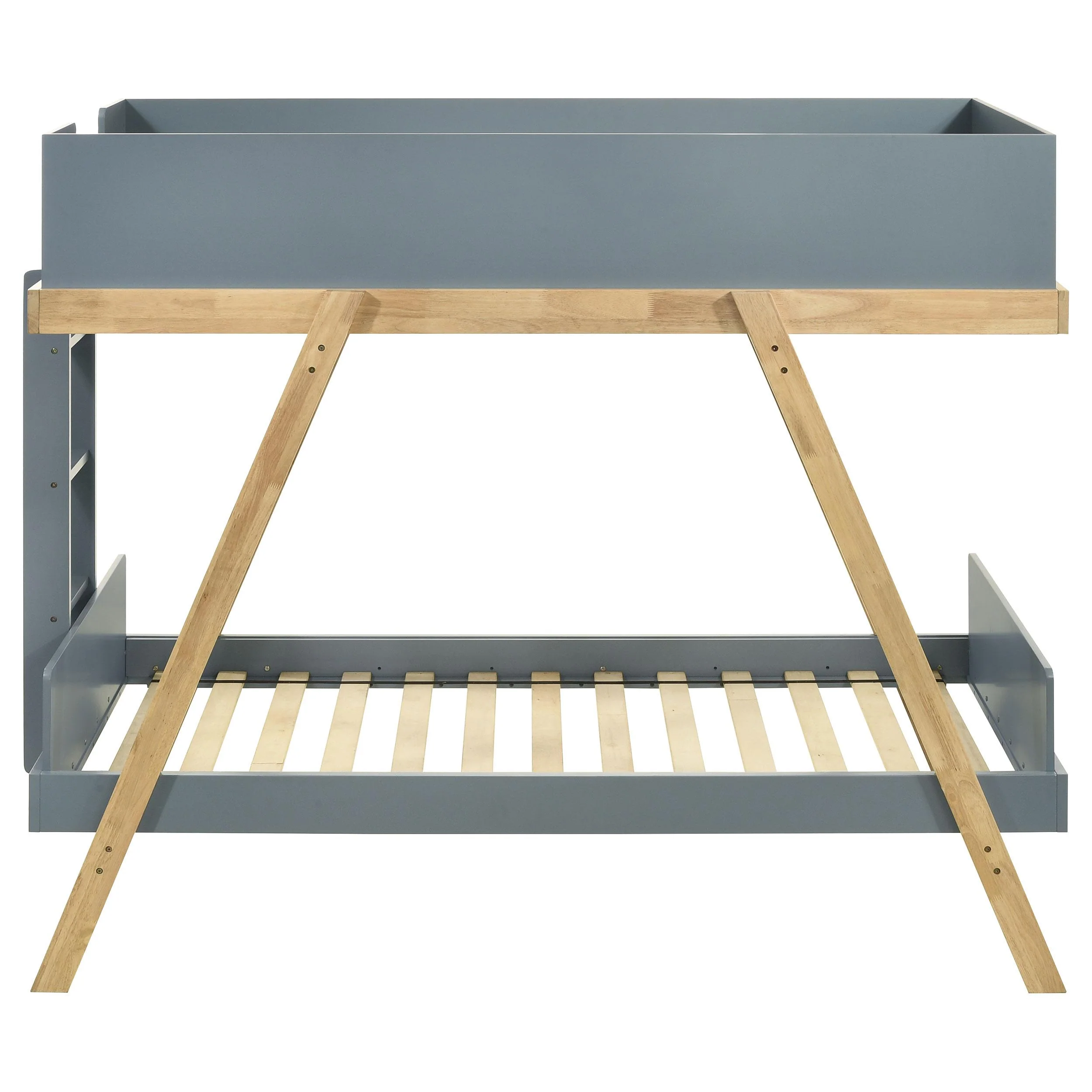 Coaster Furniture Frankie 460572T Wood Twin Over Twin Bunk Bed - Blue and Natural - Image 3