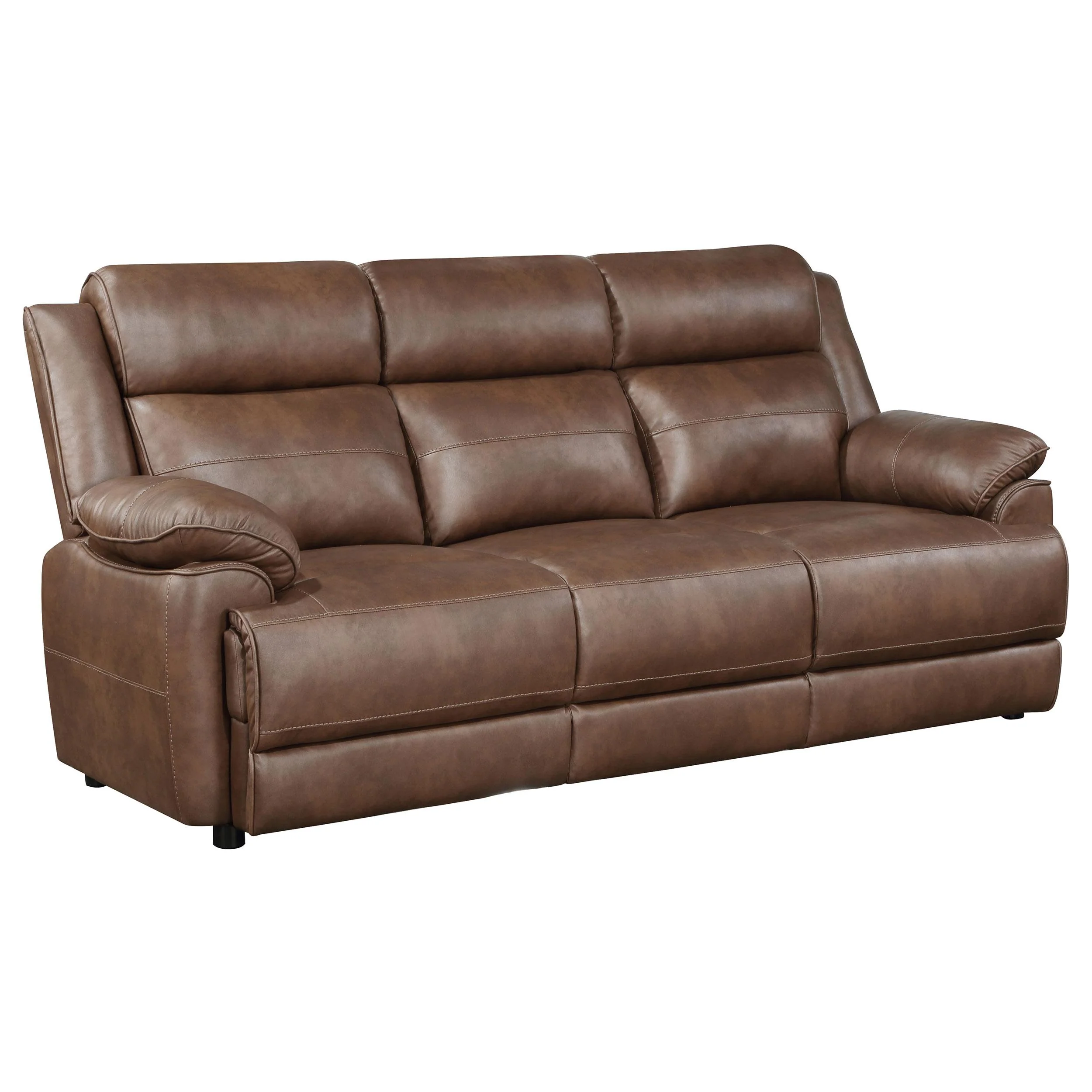 Coaster Furniture Ellington 508281 Upholstered Padded Arm Sofa - Dark Brown - Image 1